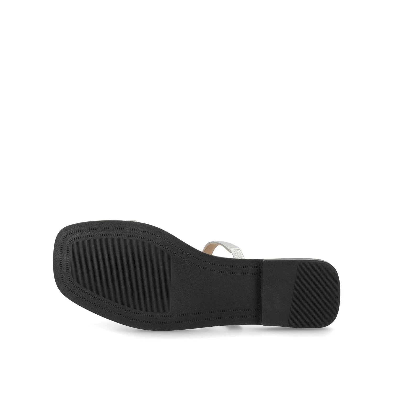 BRISA SLIDE SANDALS IN VEGAN LEATHER - Silver PU - Image 5