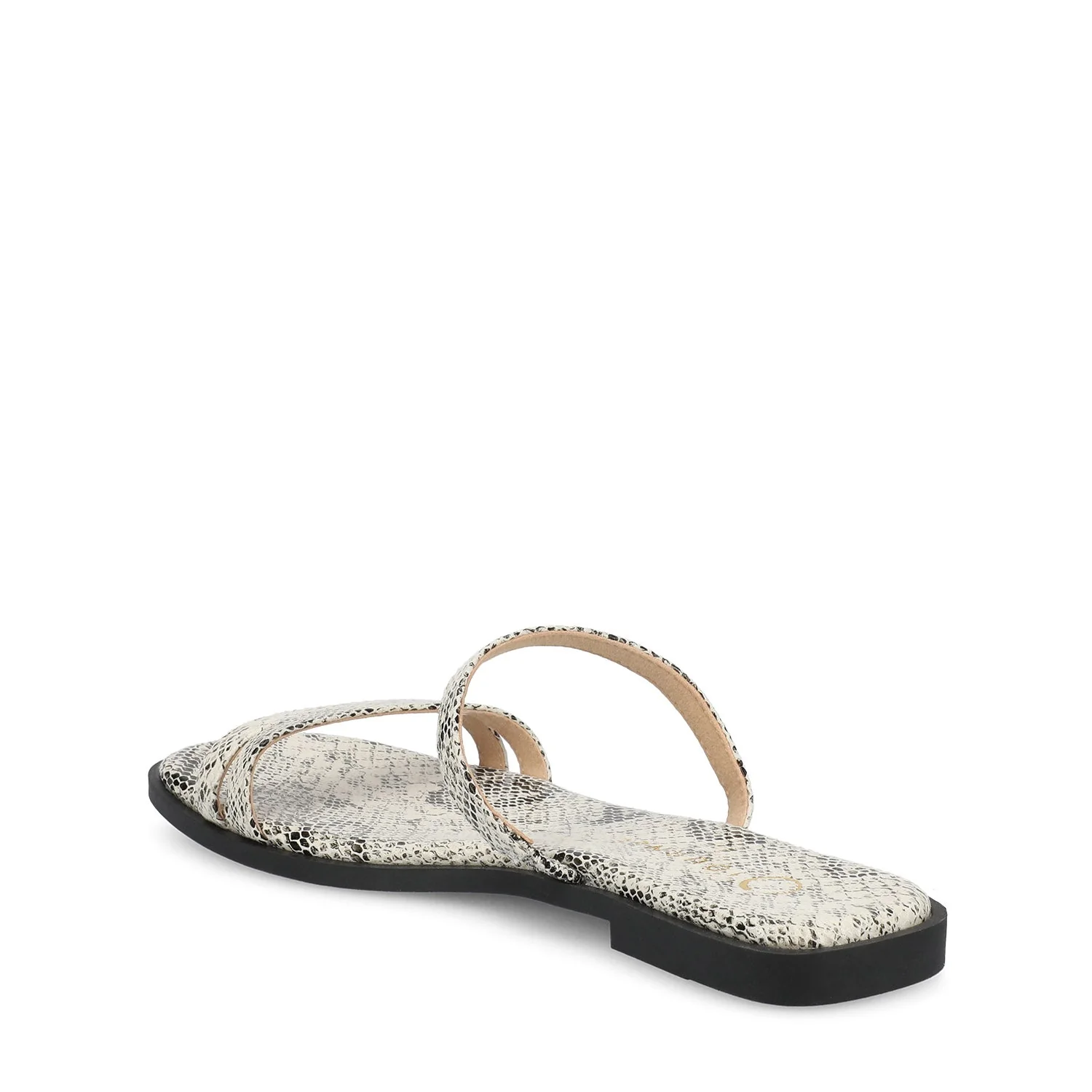 BRISA SLIDE SANDALS IN VEGAN LEATHER - Snake - Image 4