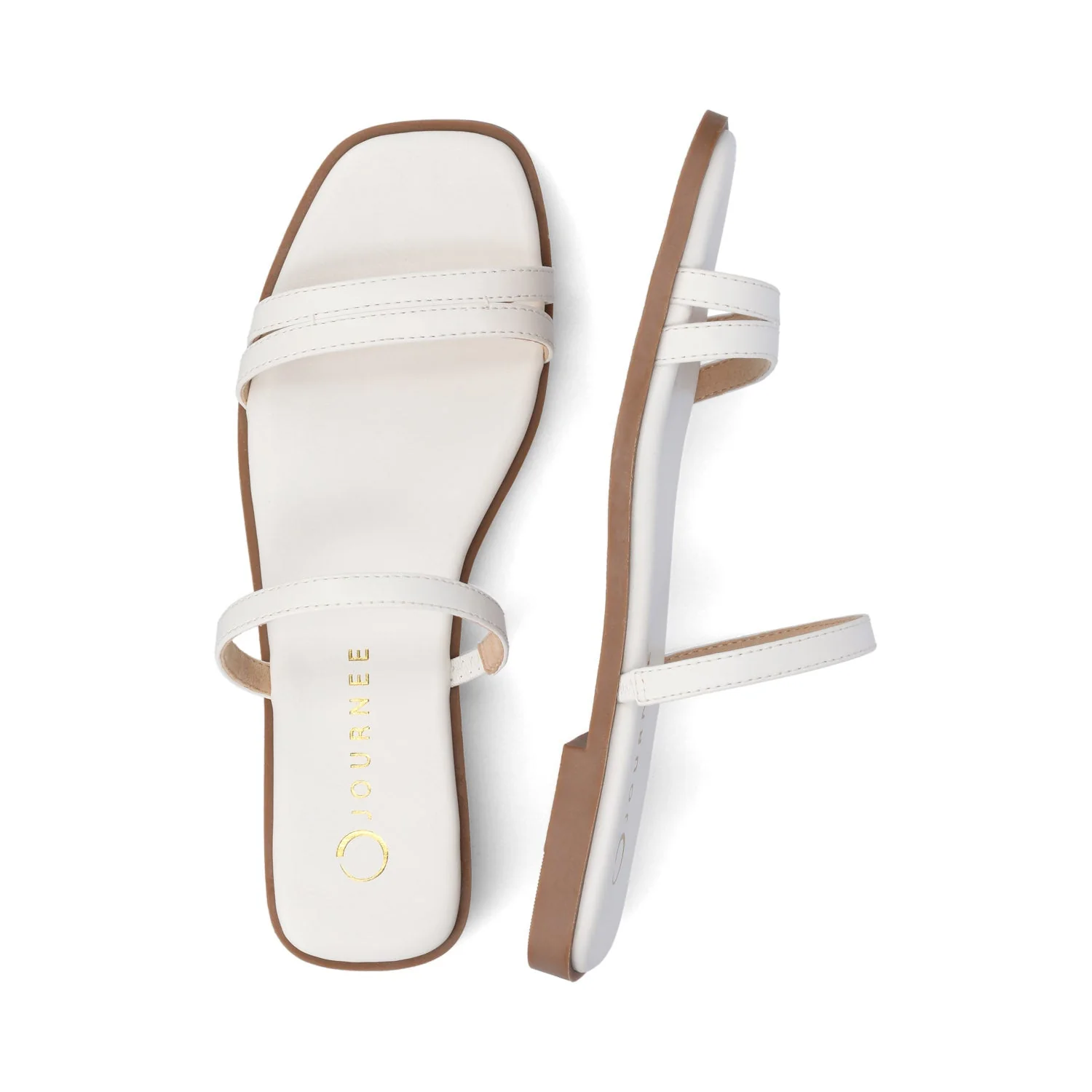 BRISA SLIDE SANDALS IN VEGAN LEATHER - White PU - Image 3