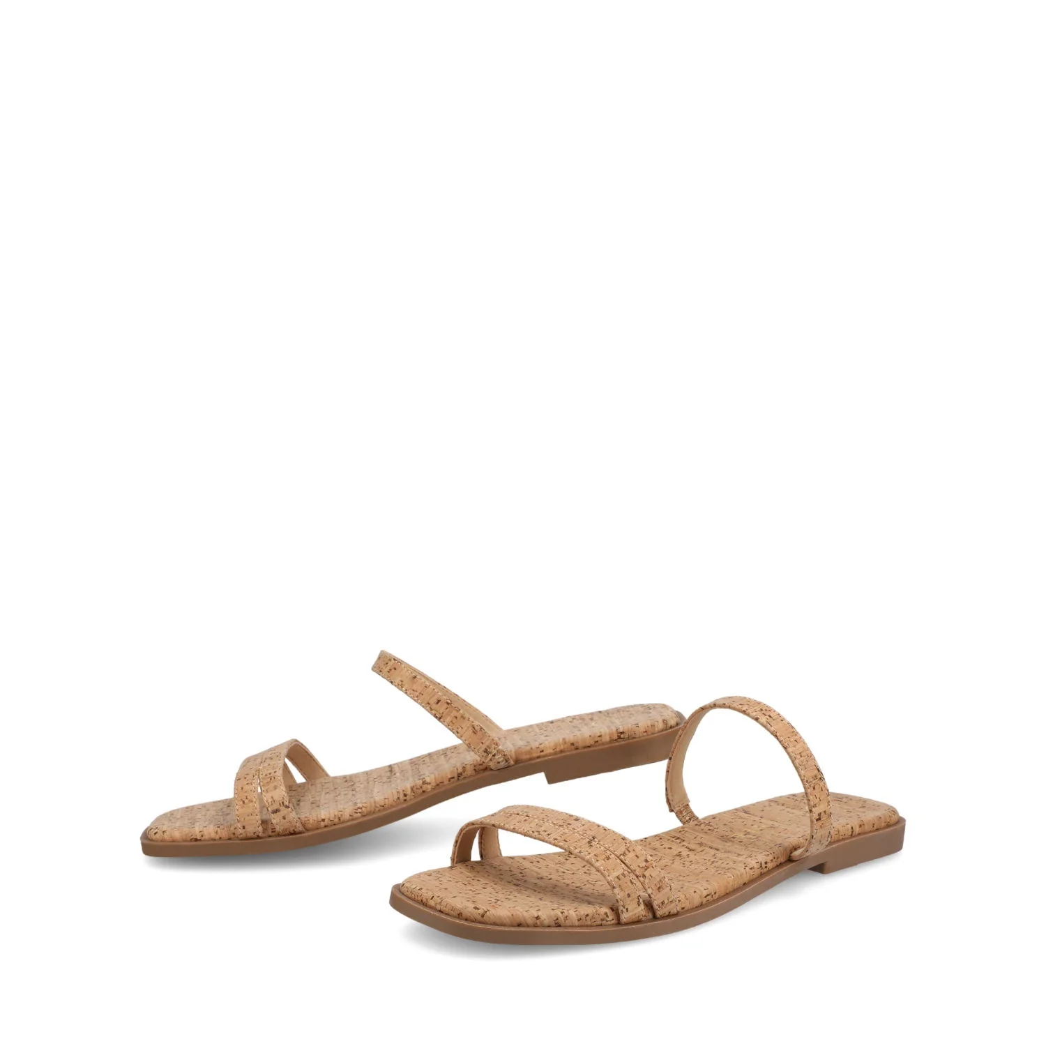 BRISA MULTI STRAP SLIDE SANDALS - Cork - Image 3
