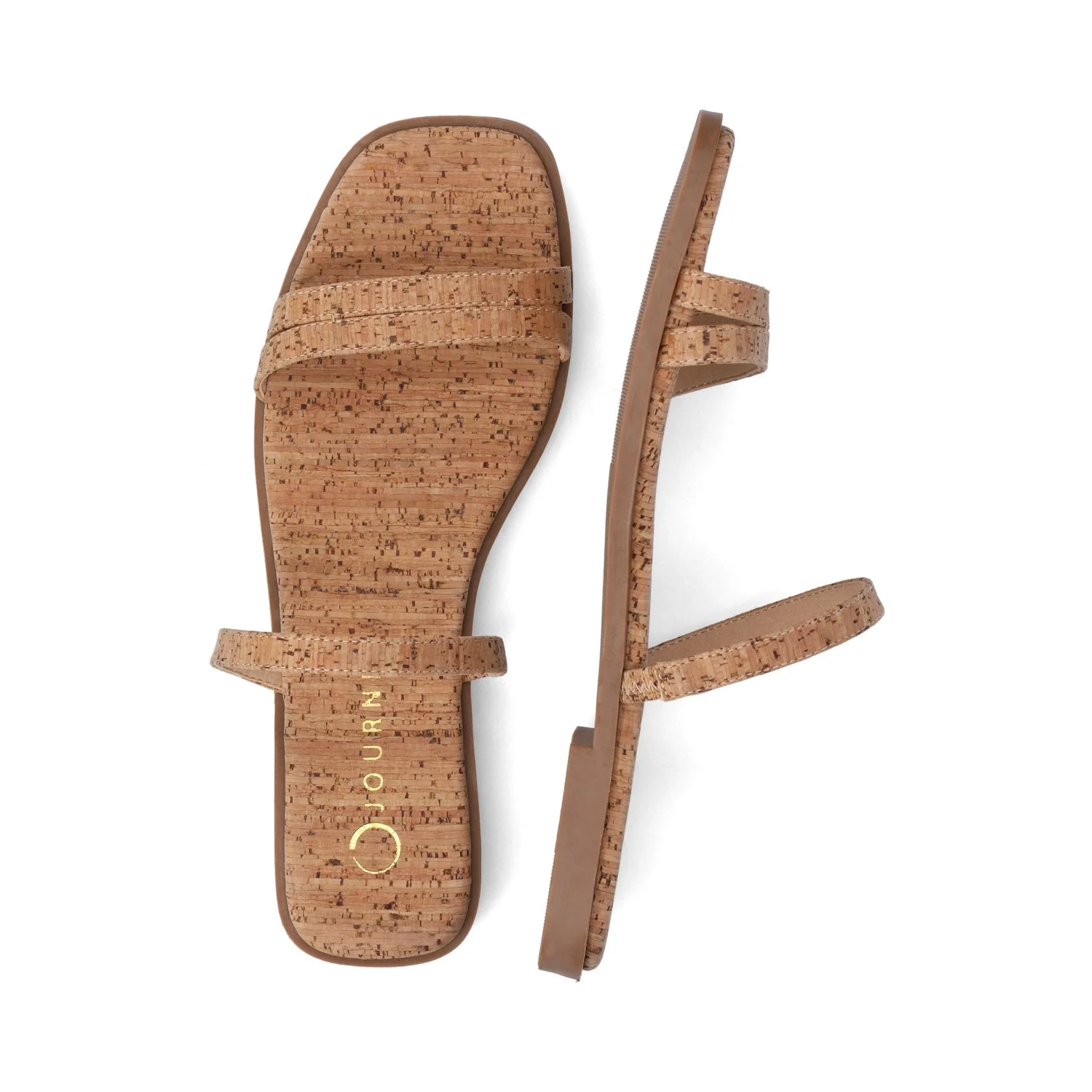 BRISA MULTI STRAP SLIDE SANDALS - Cork - Image 4