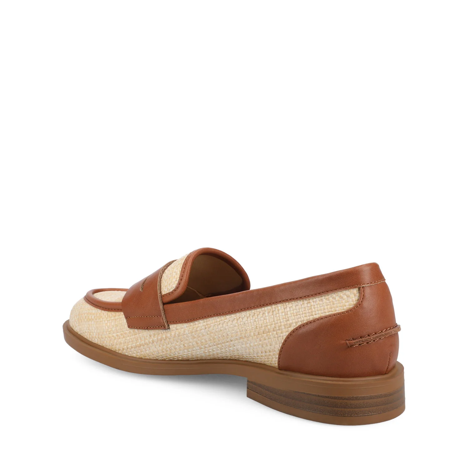 BROOKS PENNY LOAFER - Cognac/Natural Raffia - Image 3