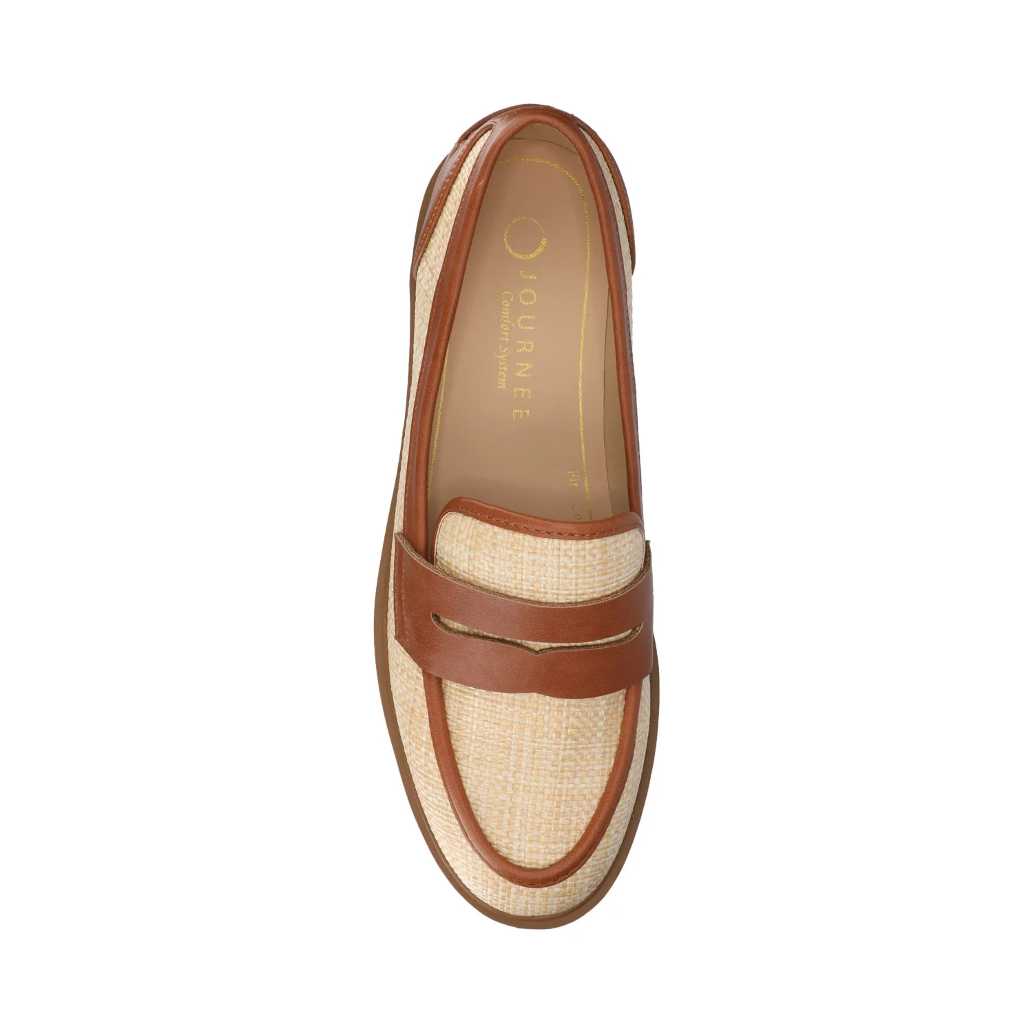 BROOKS PENNY LOAFER - Cognac/Natural Raffia - Image 4