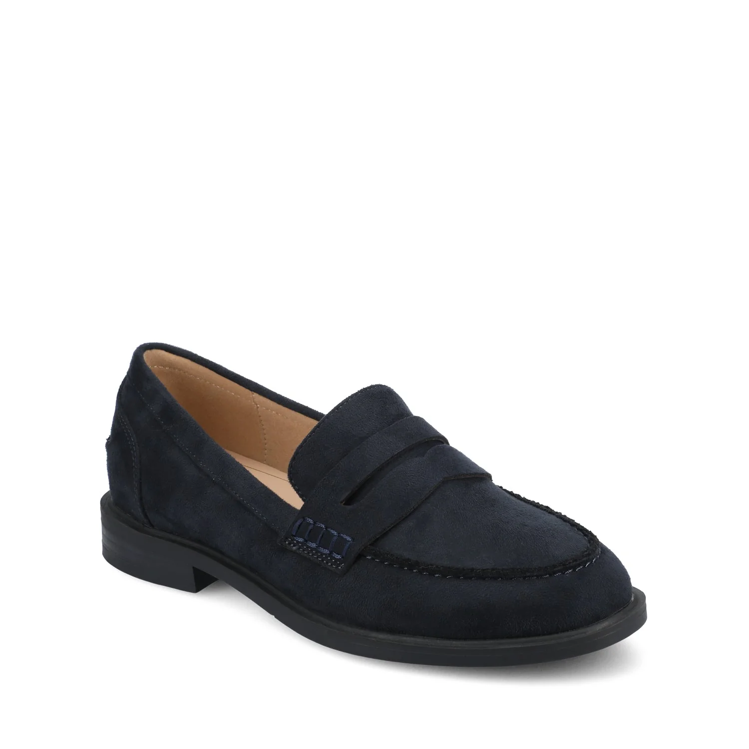 BROOKS PENNY LOAFER IN WIDE - Navy - Image 2