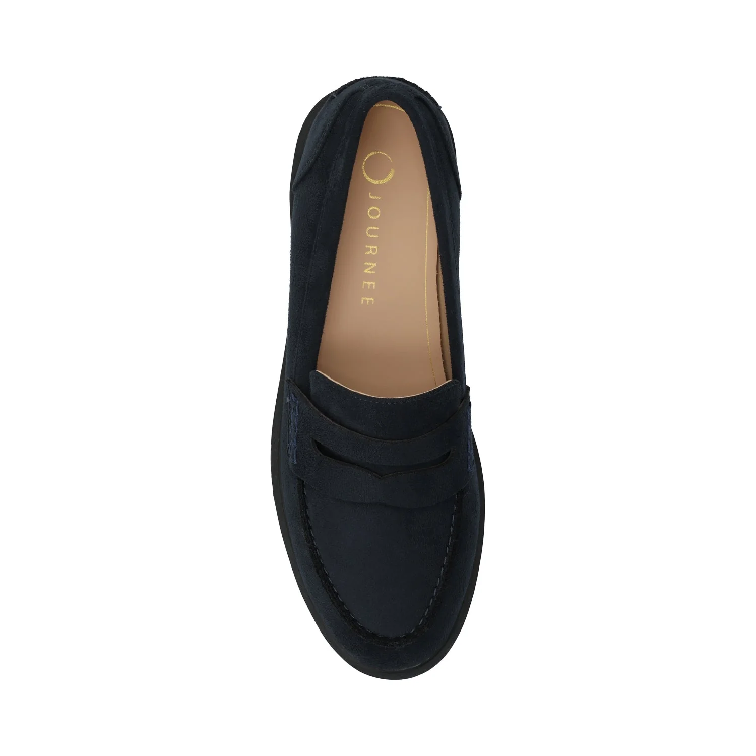 BROOKS PENNY LOAFER IN WIDE - Navy - Image 4