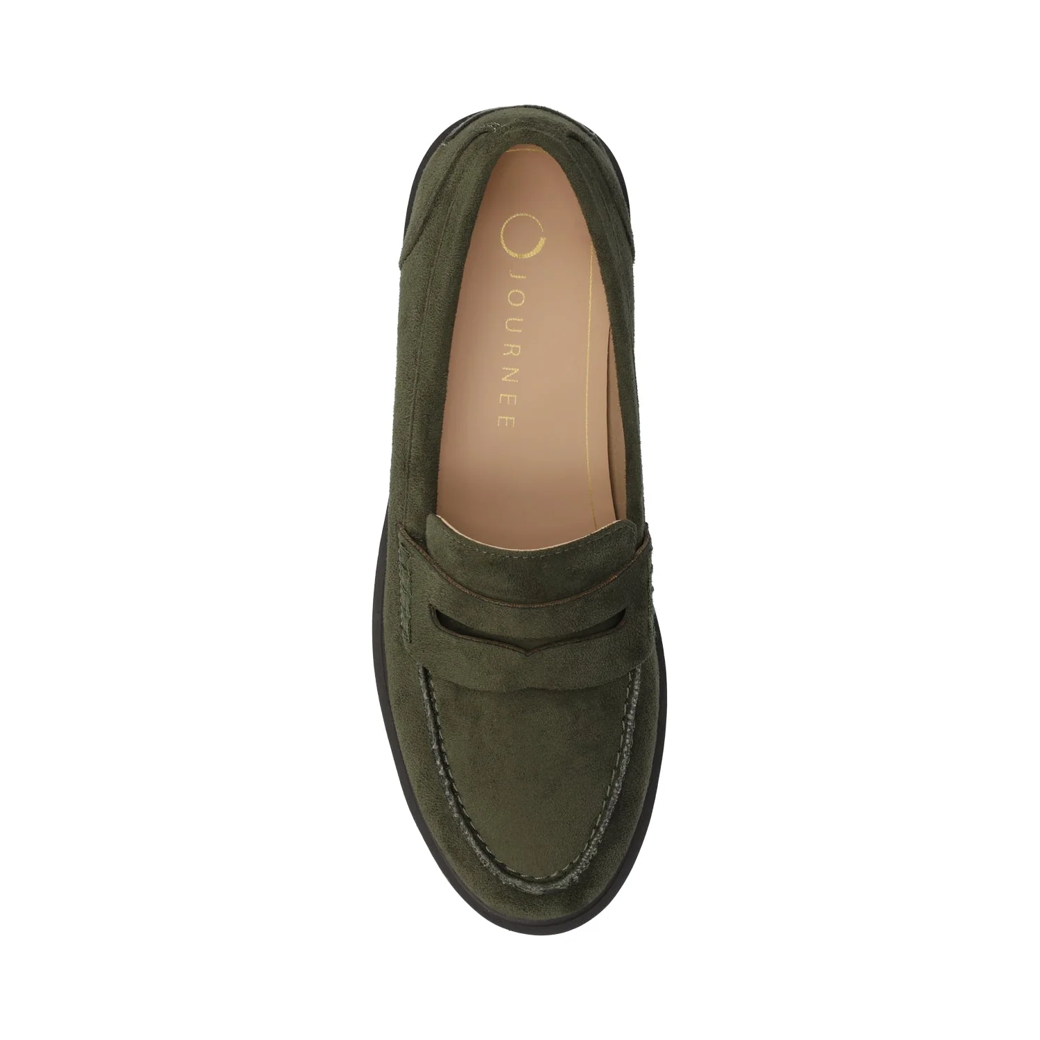 BROOKS PENNY LOAFER IN WIDE - Olive - Image 4
