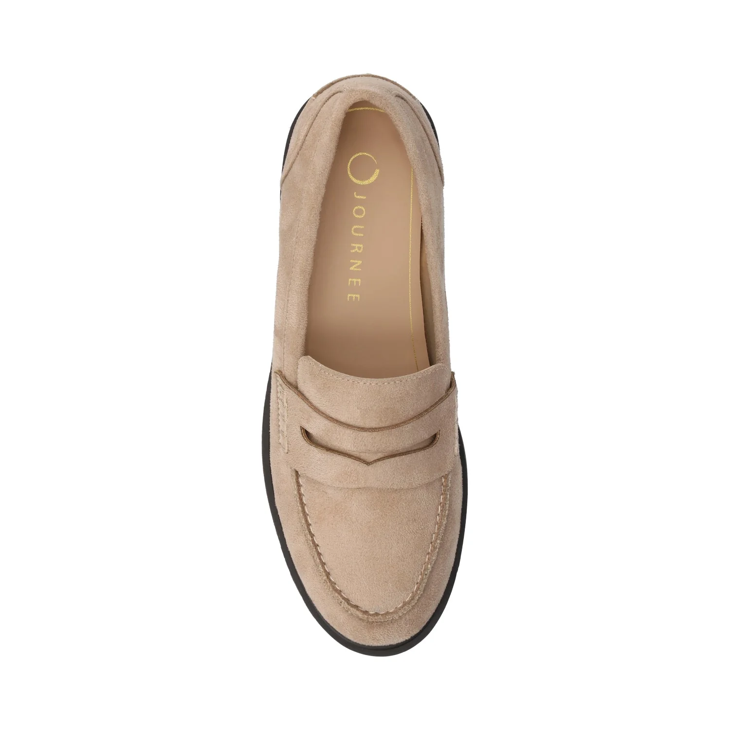 BROOKS PENNY LOAFER IN WIDE - Taupe - Image 4