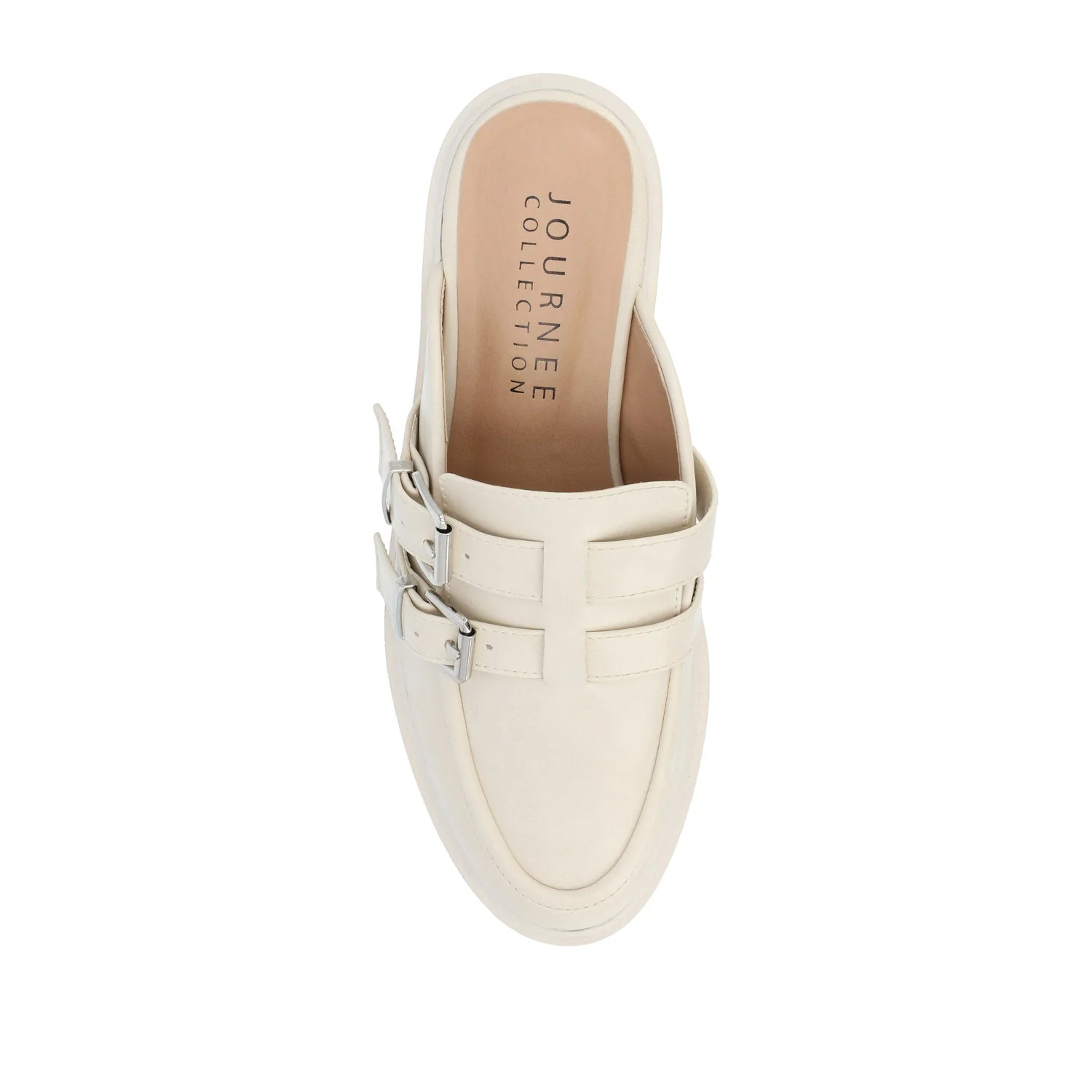 BRYDIE BLOCK HEEL LOAFERS IN VEGAN LEATHER - Off White - Image 7