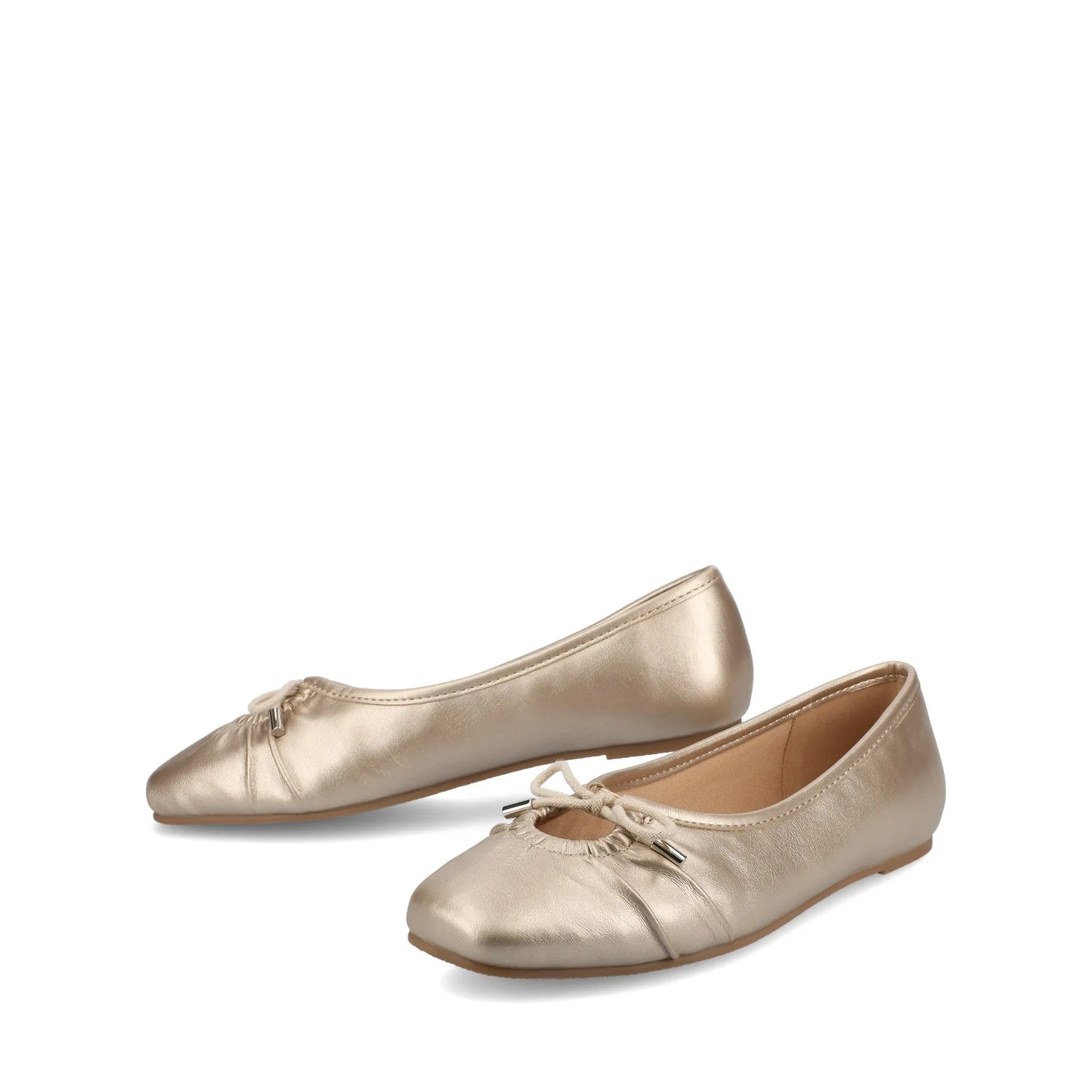 CALLEE BALLET FLATS IN VEGAN LEATHER - Champagne - Image 2
