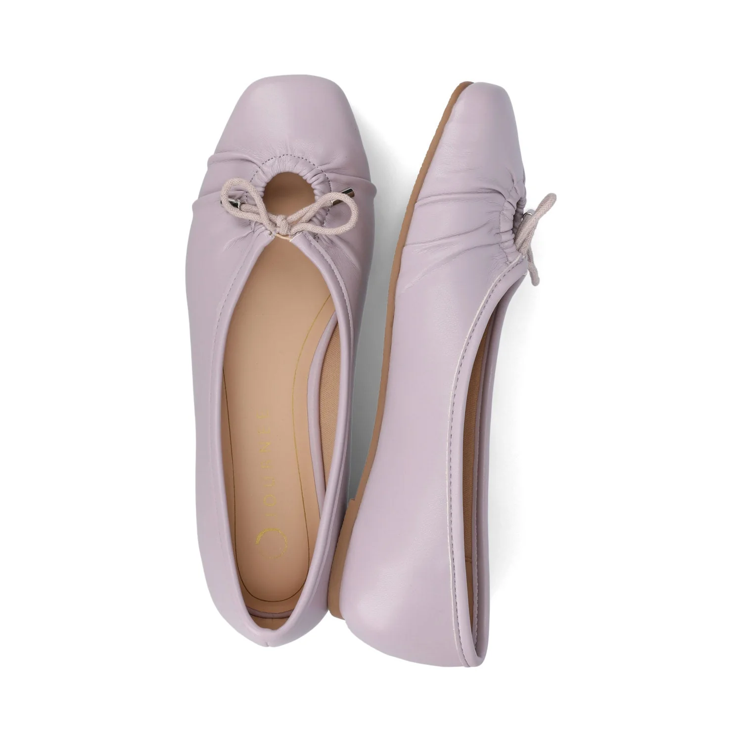 CALLEE VEGAN LEATHER BALLET FLATS IN WIDE - Lilac - Image 3