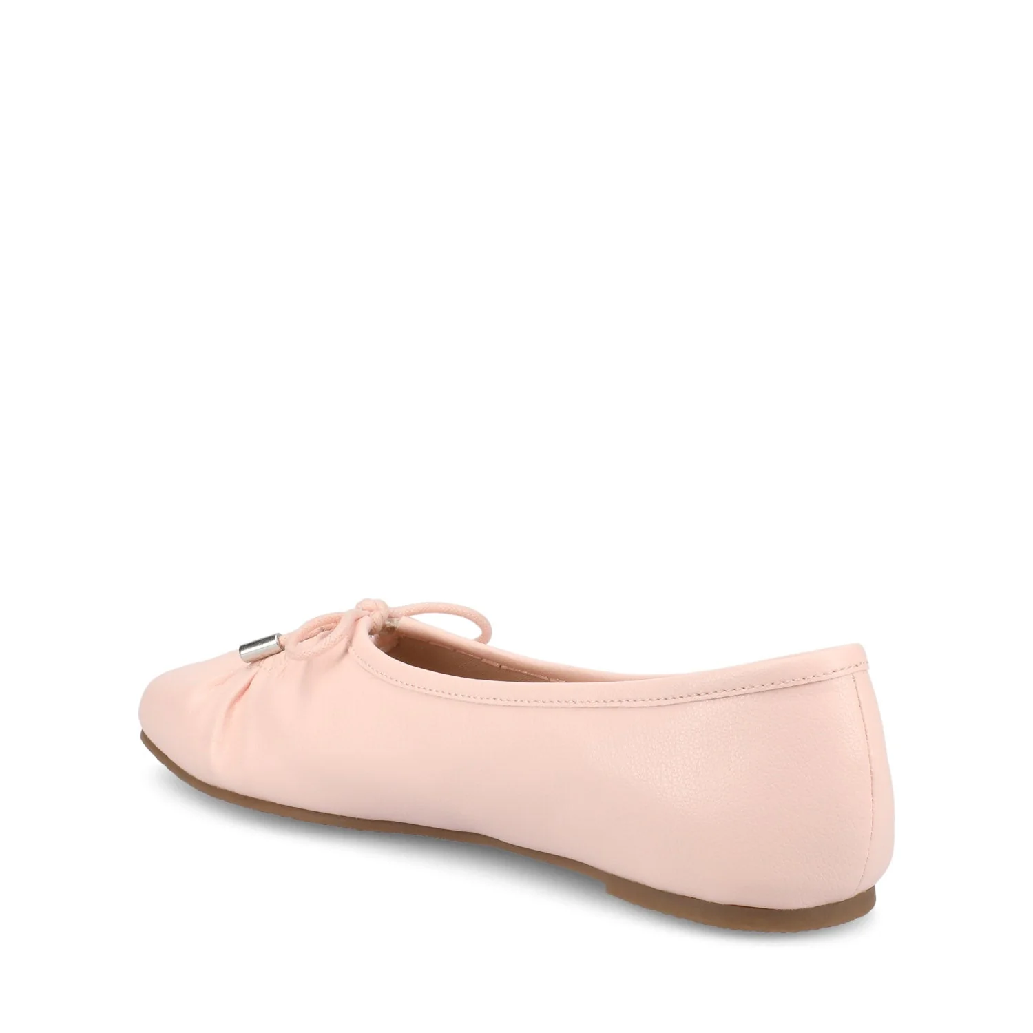 CALLEE VEGAN LEATHER BALLET FLATS IN WIDE - Pink - Image 4