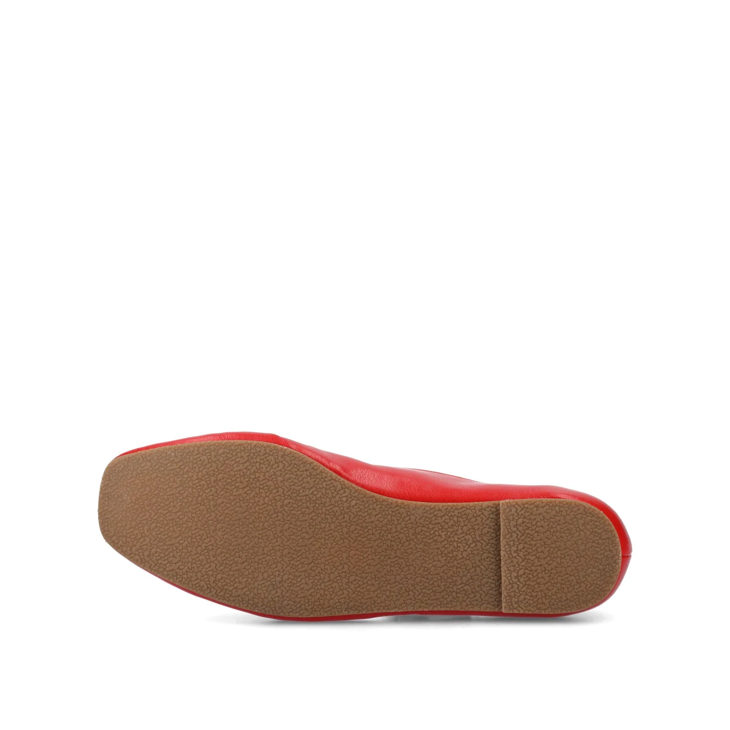 CALLEE VEGAN LEATHER BALLET FLATS IN WIDE - Red - Image 5