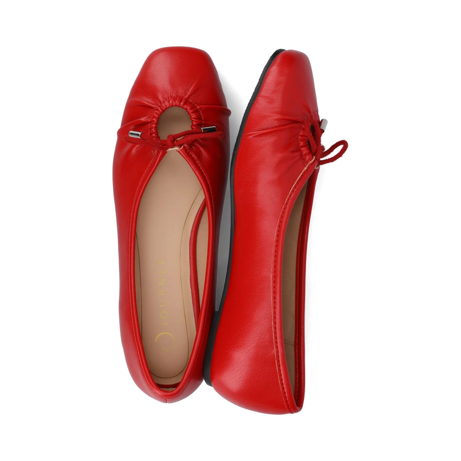 CALLEE BALLET FLATS IN VEGAN LEATHER - Red - Image 3