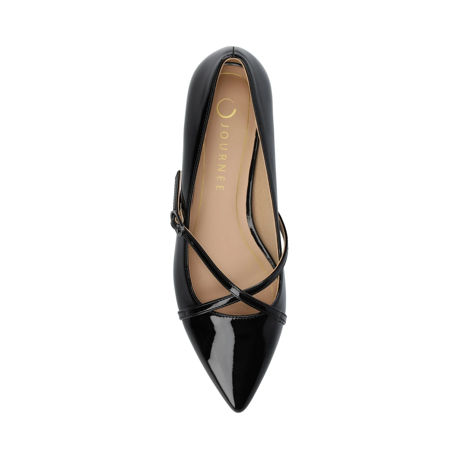 CAMBY DRESS FLAT IN VEGAN LEATHER - Black Patent - Image 4