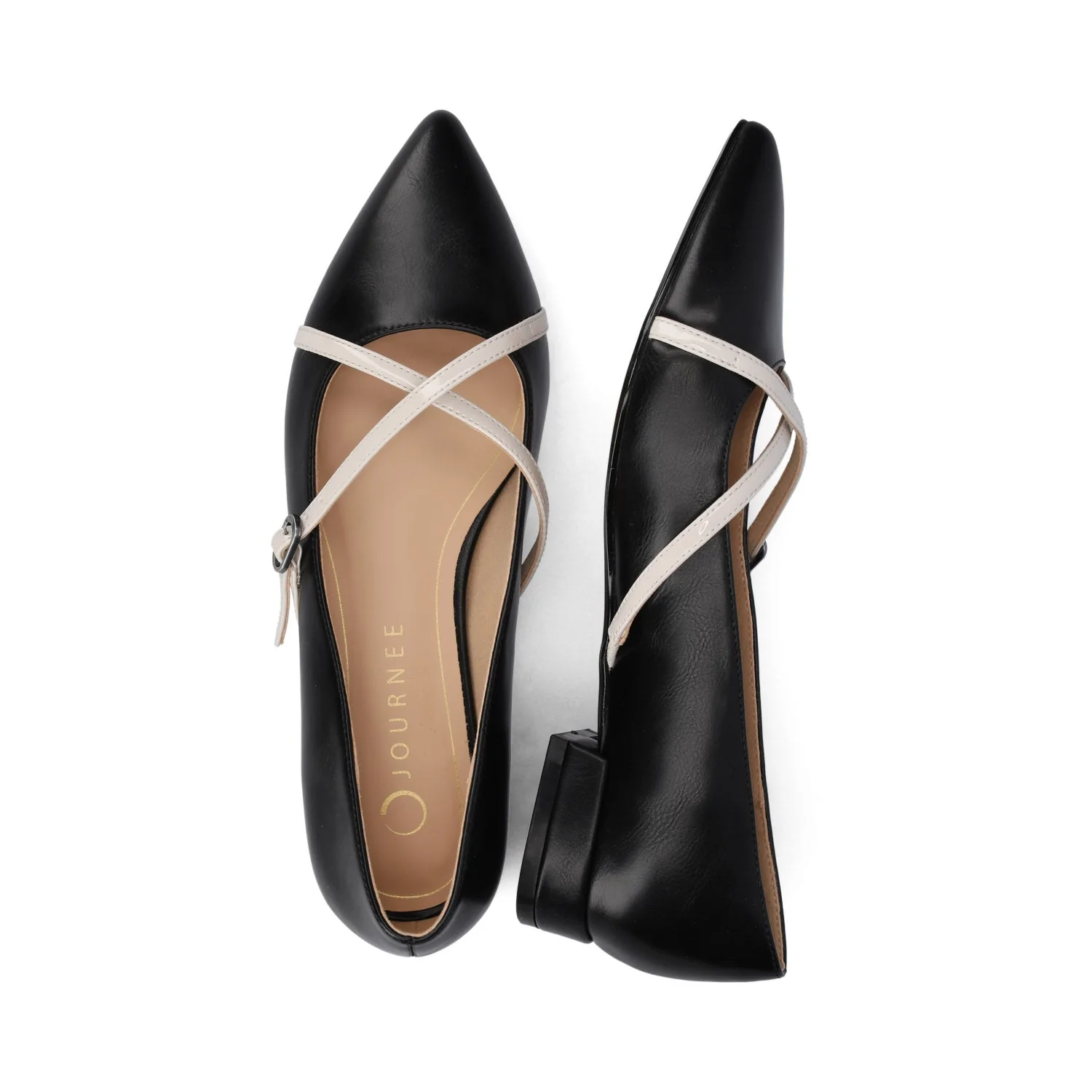 CAMBY DRESS FLAT IN VEGAN LEATHER - Black PU - Image 3