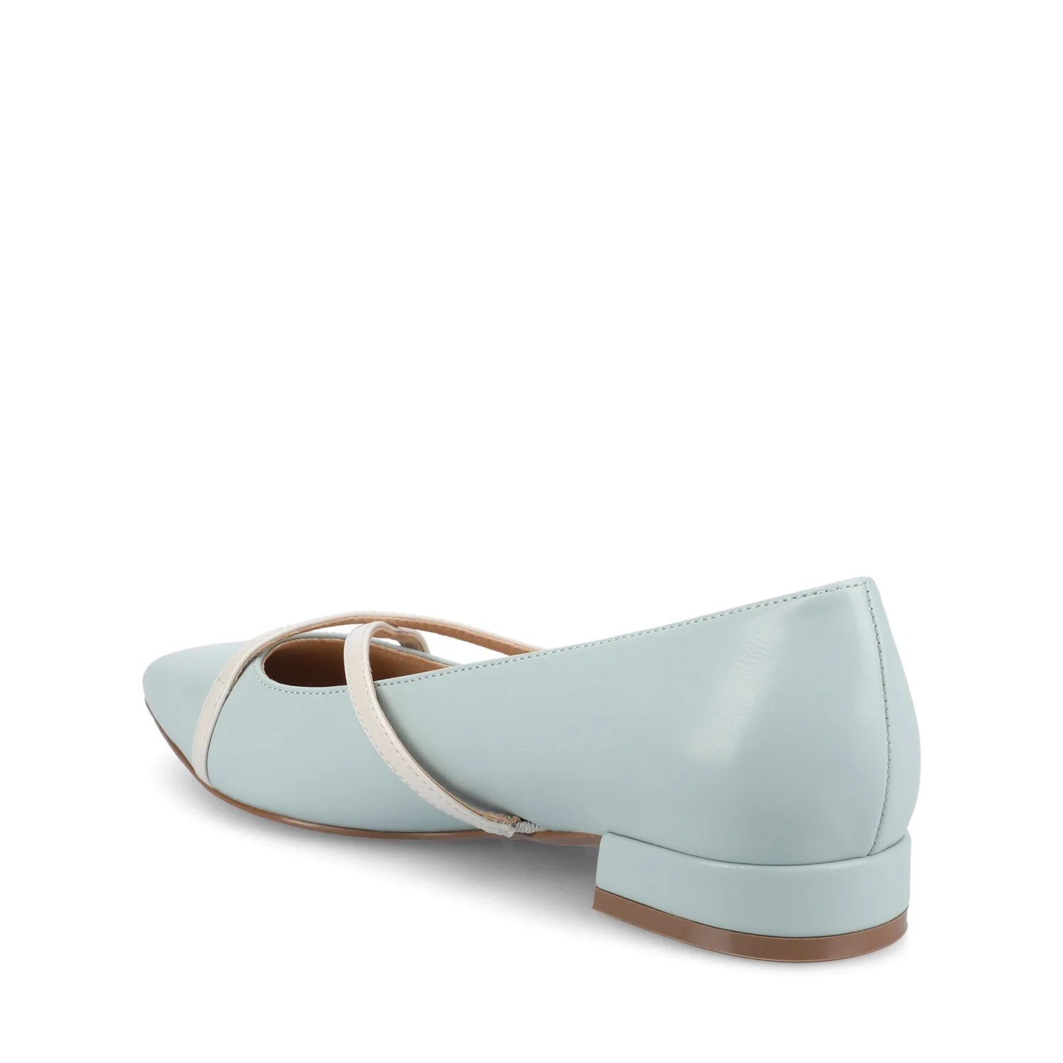 CAMBY DRESS FLAT IN VEGAN LEATHER - Blue PU - Image 3