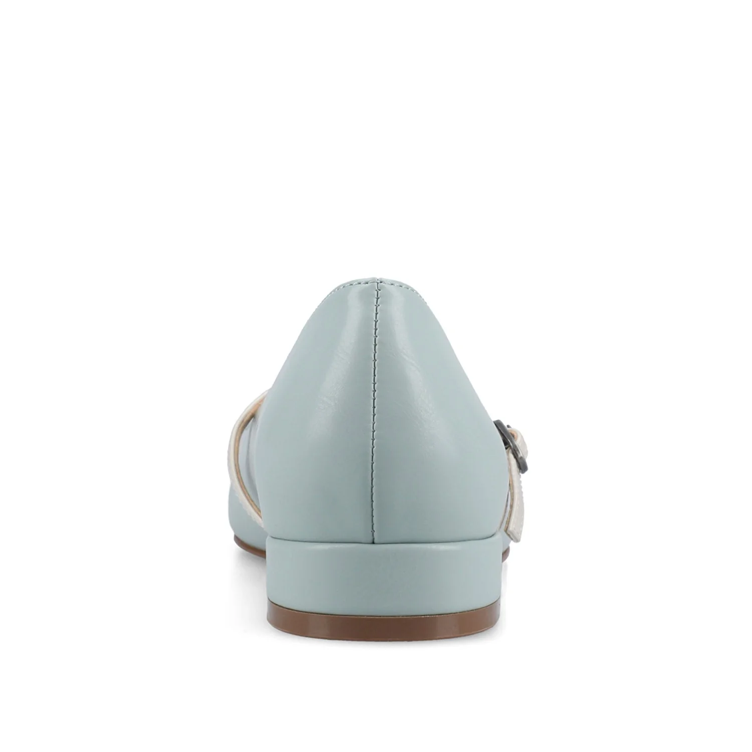 CAMBY DRESS FLAT IN VEGAN LEATHER - Blue PU - Image 6