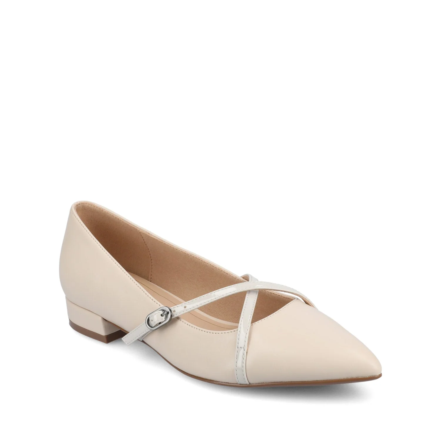 CAMBY DRESS FLAT IN VEGAN LEATHER - Bone PU - Image 2