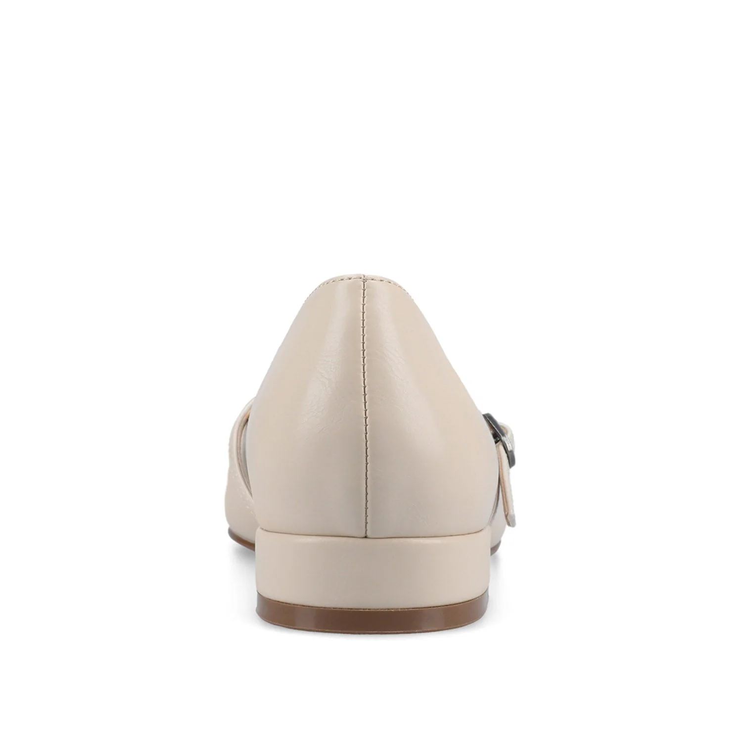CAMBY DRESS FLAT IN VEGAN LEATHER - Bone PU - Image 6
