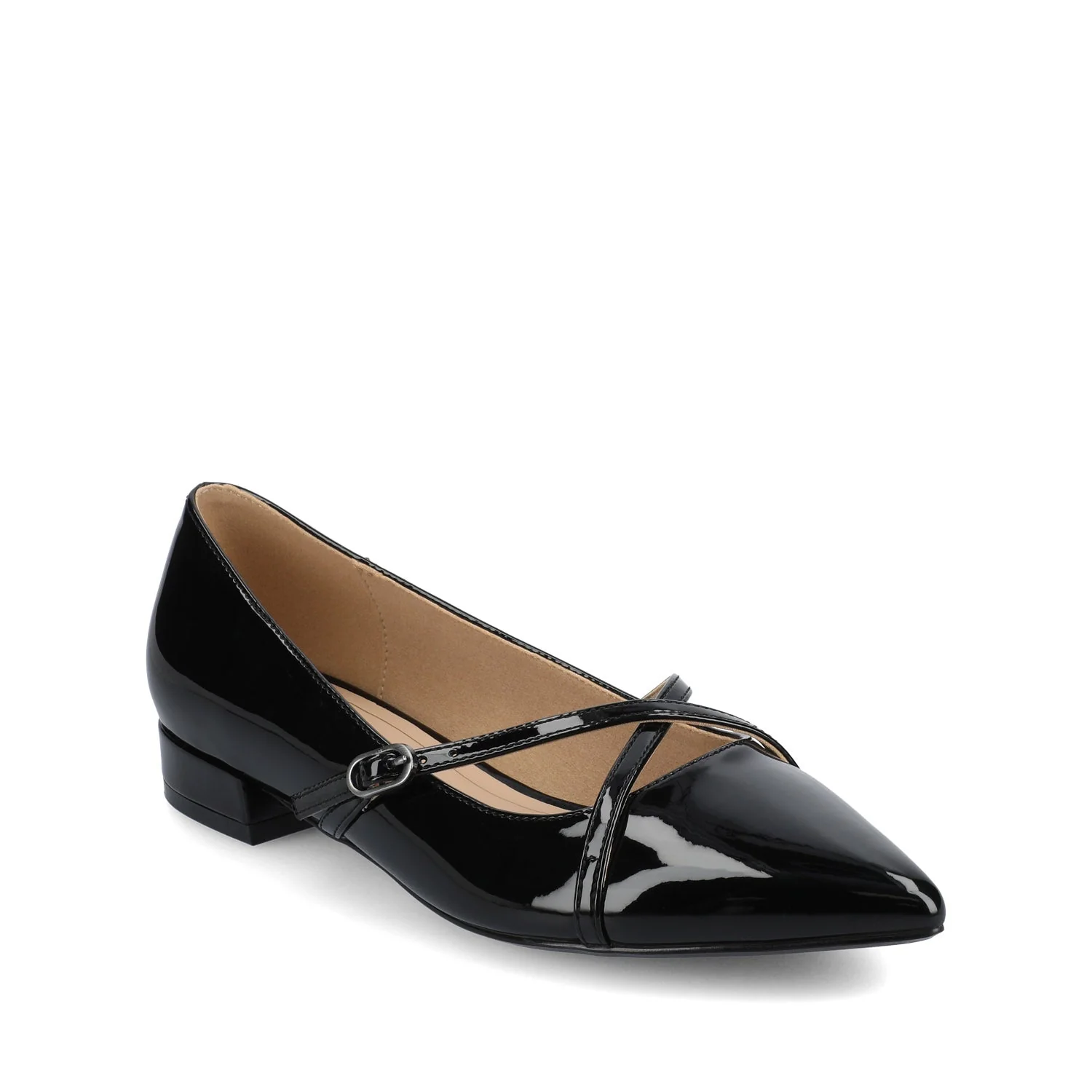 CAMBY DRESS FLAT IN WIDE - Black Patent - Image 2