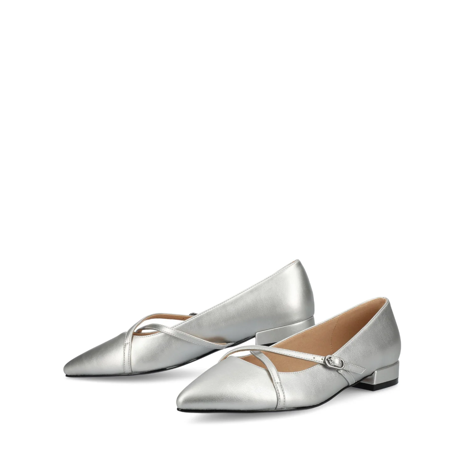 CAMBY DRESS FLAT IN WIDE - Silver PU - Image 2
