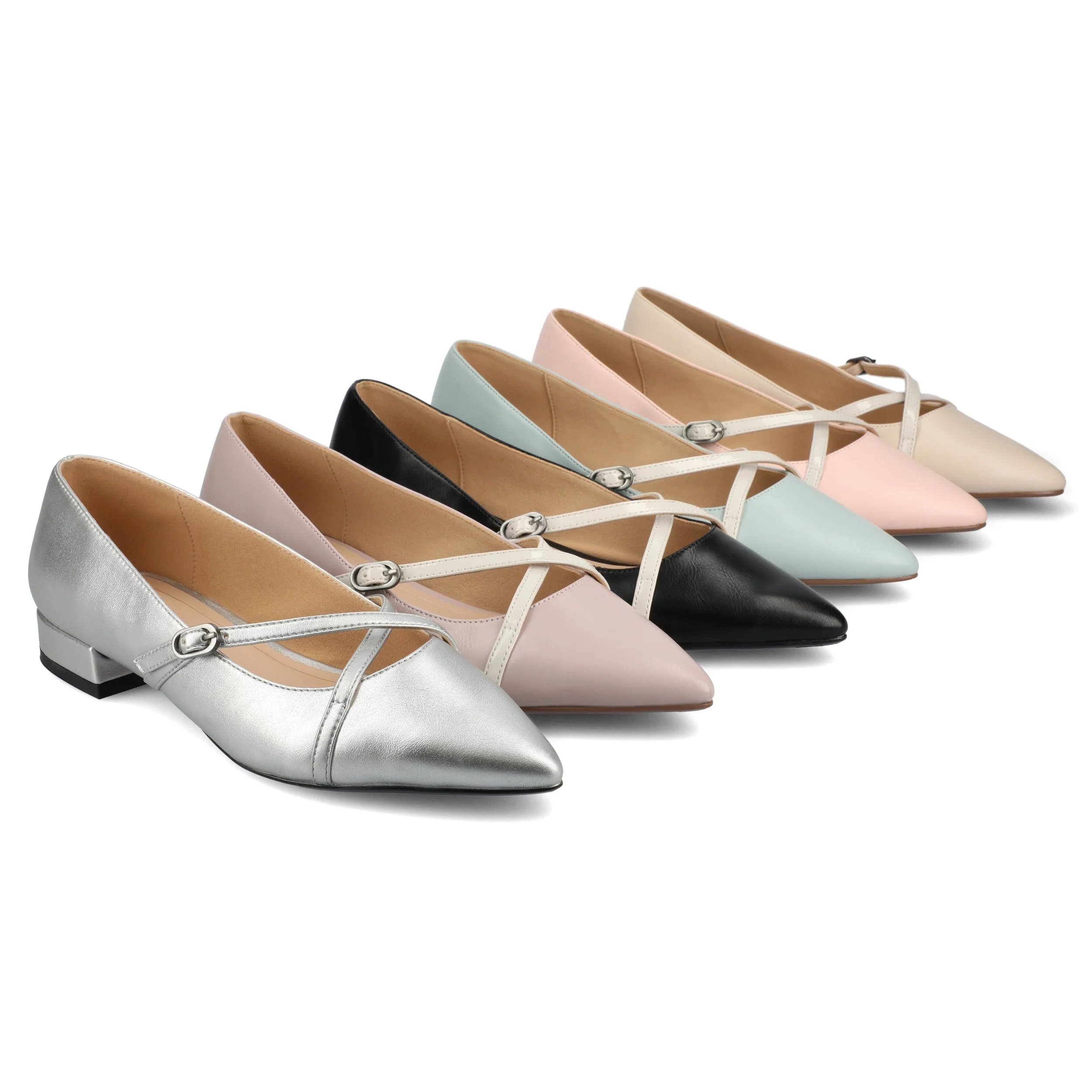 CAMBY DRESS FLAT IN WIDE - Silver PU - Image 7