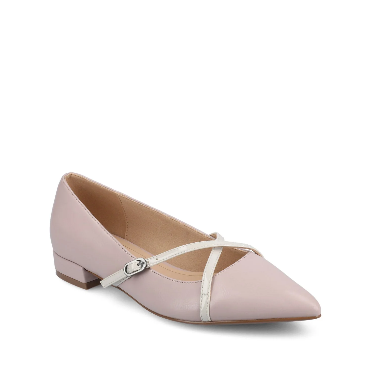 CAMBY DRESS FLAT IN VEGAN LEATHER - Lilac PU - Image 2