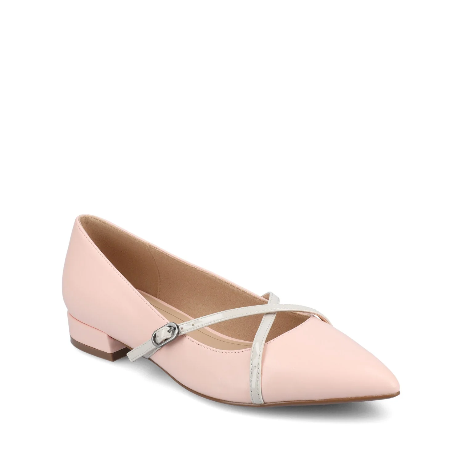 CAMBY DRESS FLAT IN VEGAN LEATHER - Pink PU - Image 2