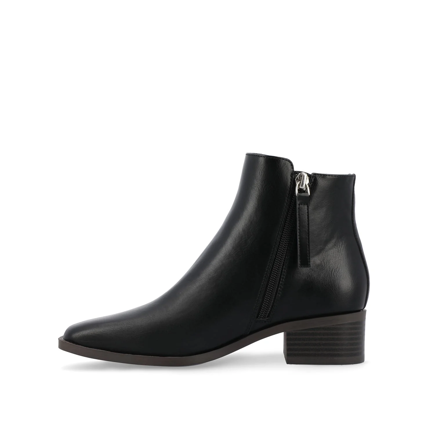 CAPPRI SQUARE-TOE BOOTIES IN VEGAN LEATHER - Black PU - Image 3
