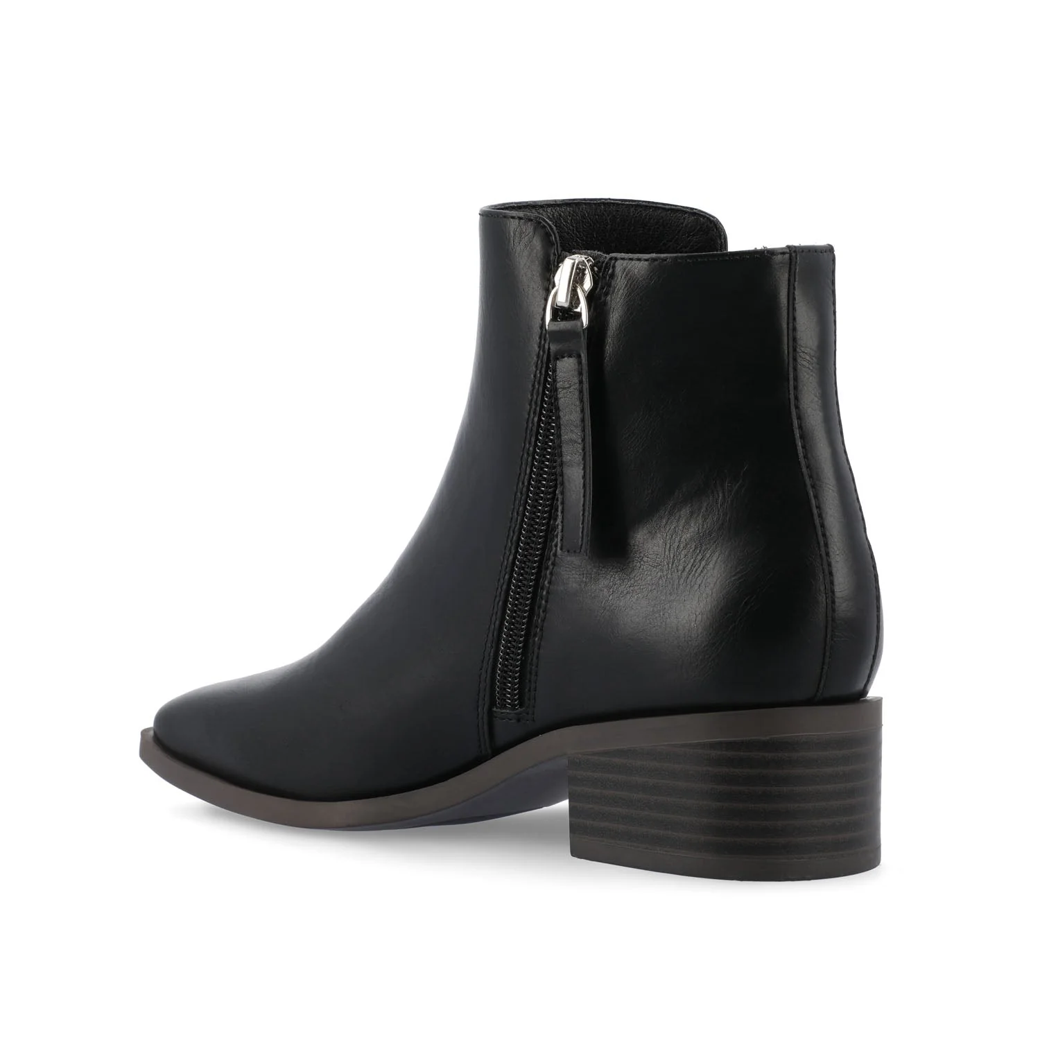 CAPPRI SQUARE-TOE BOOTIES IN VEGAN LEATHER - Black PU - Image 4