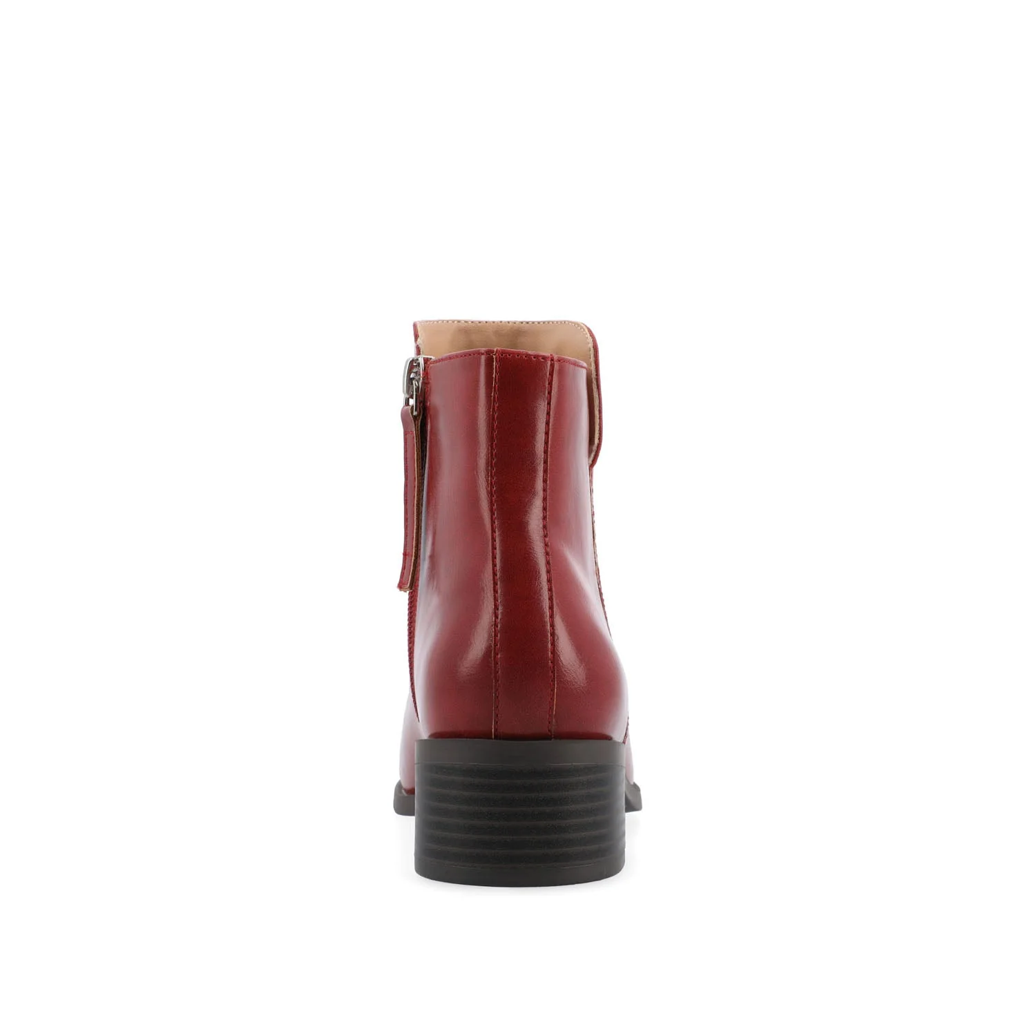 CAPPRI SQUARE-TOE BOOTIES IN VEGAN LEATHER - Red PU - Image 7