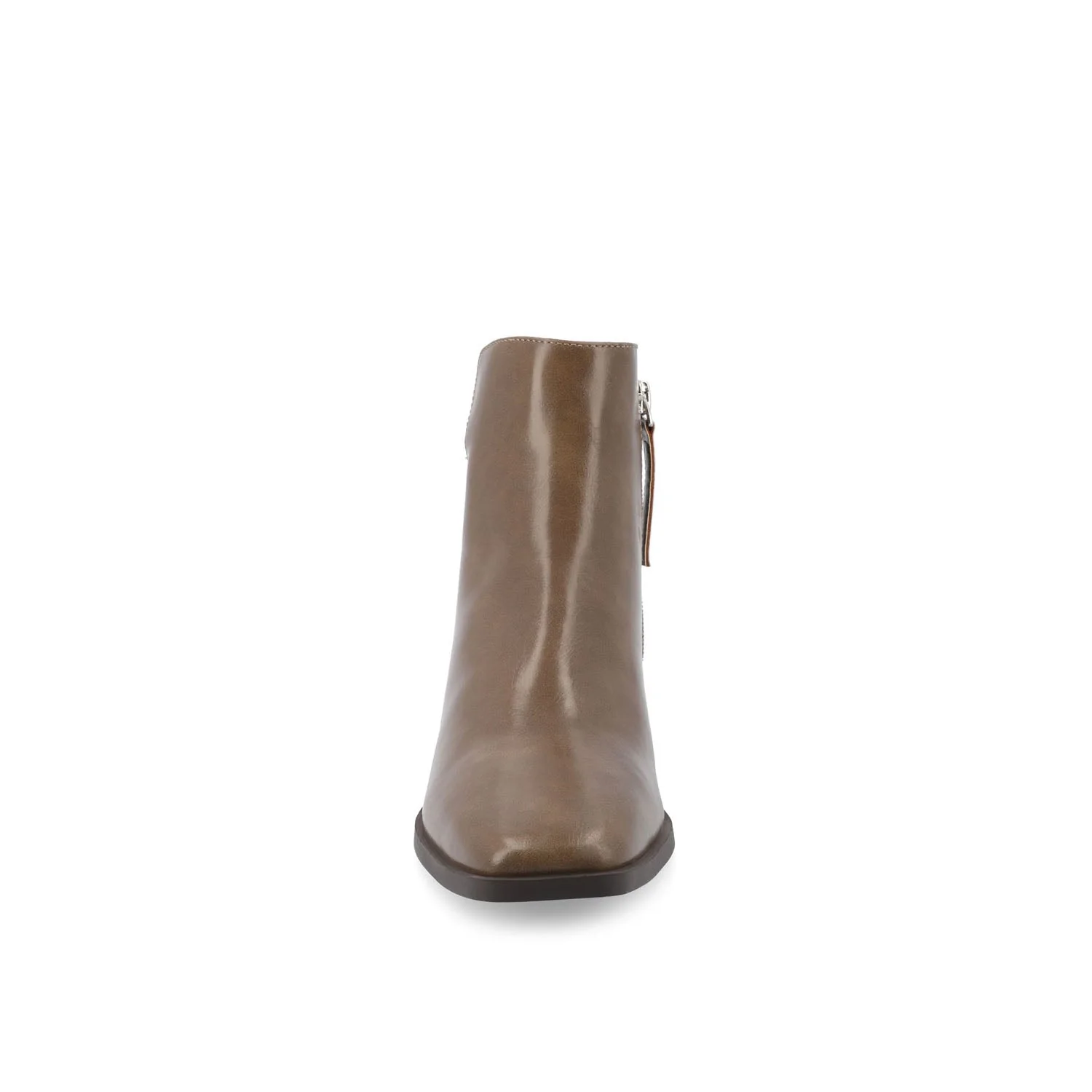 CAPPRI SQUARE-TOE BOOTIES IN VEGAN LEATHER - Taupe PU - Image 5