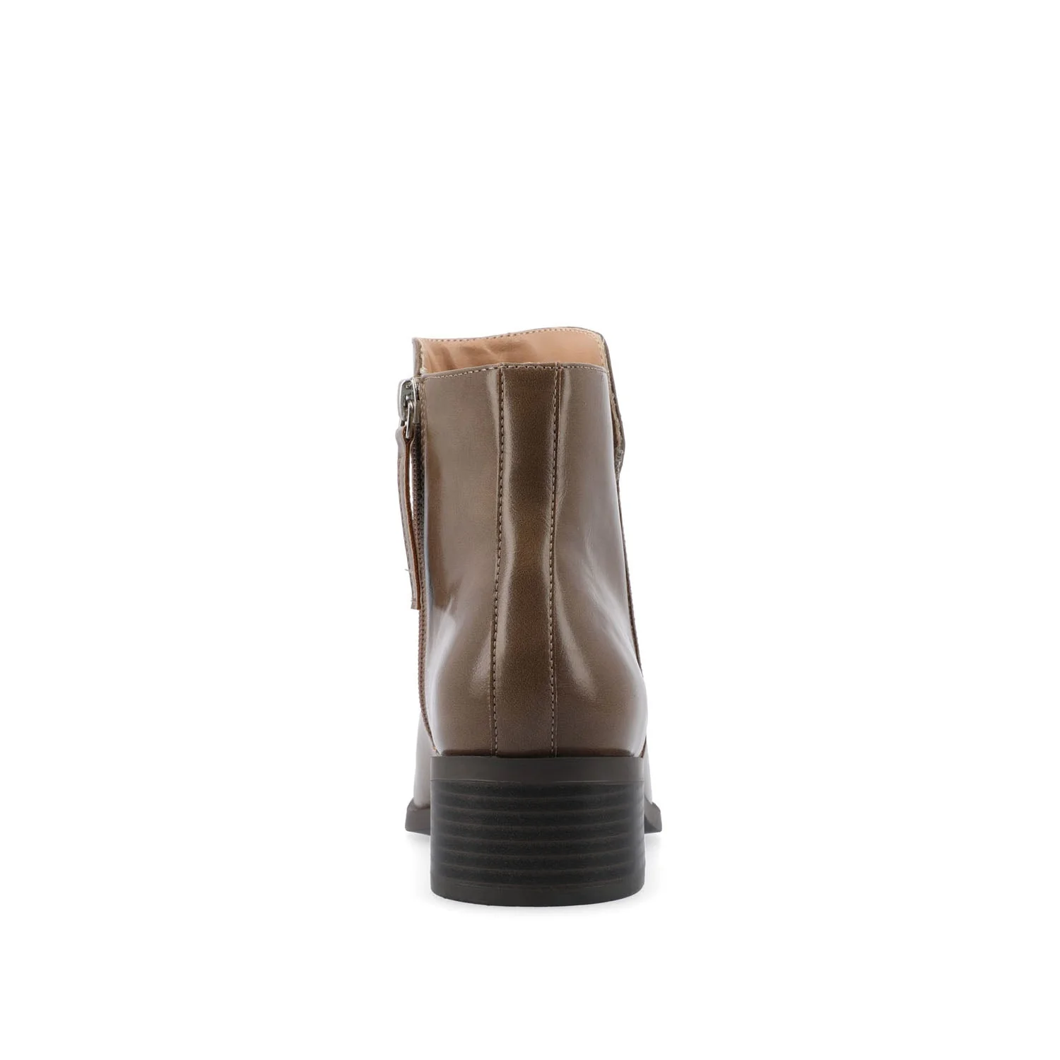 CAPPRI SQUARE-TOE BOOTIES IN VEGAN LEATHER - Taupe PU - Image 7