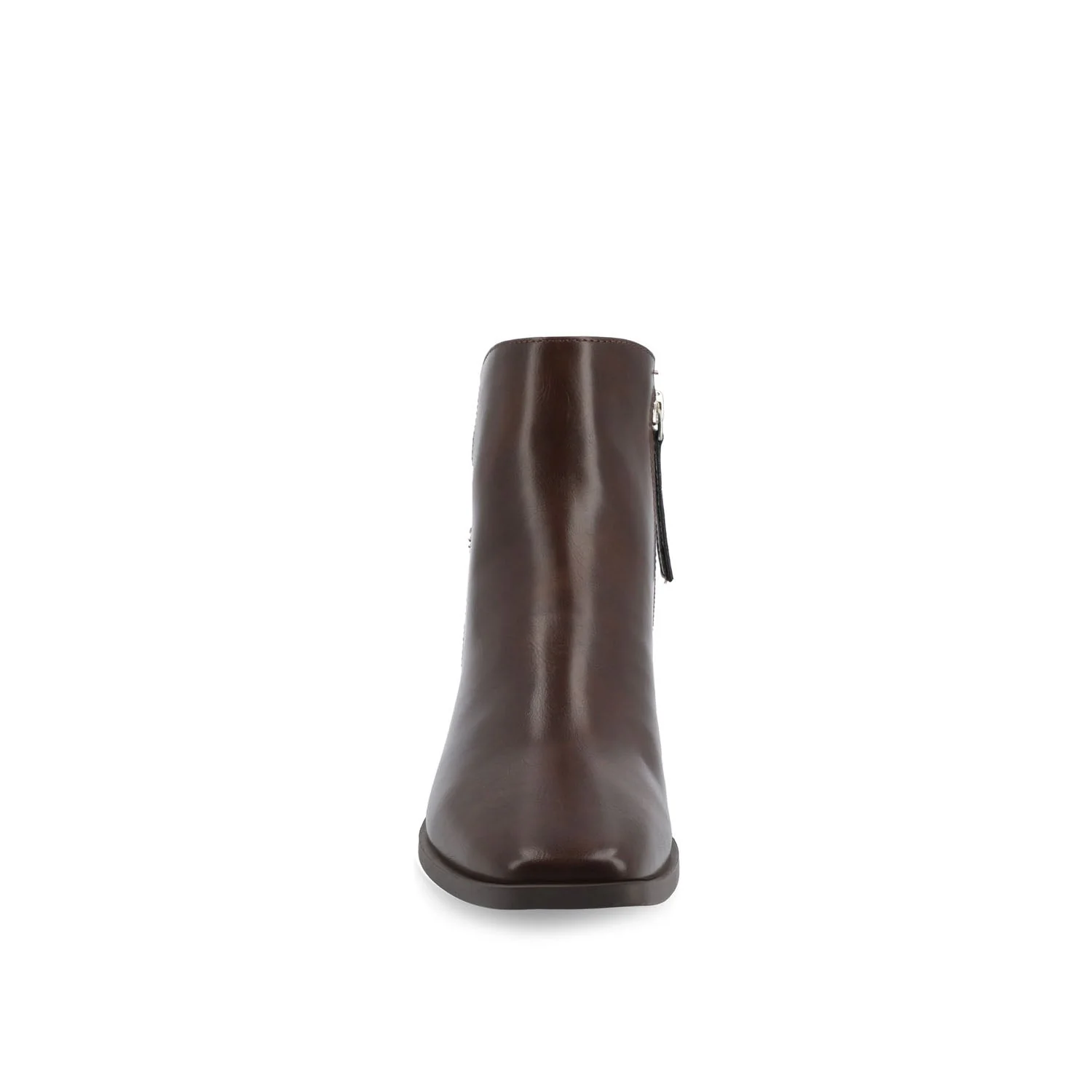 CAPPRI SQUARE TOE BOOTIES IN WIDE - Brown PU - Image 5