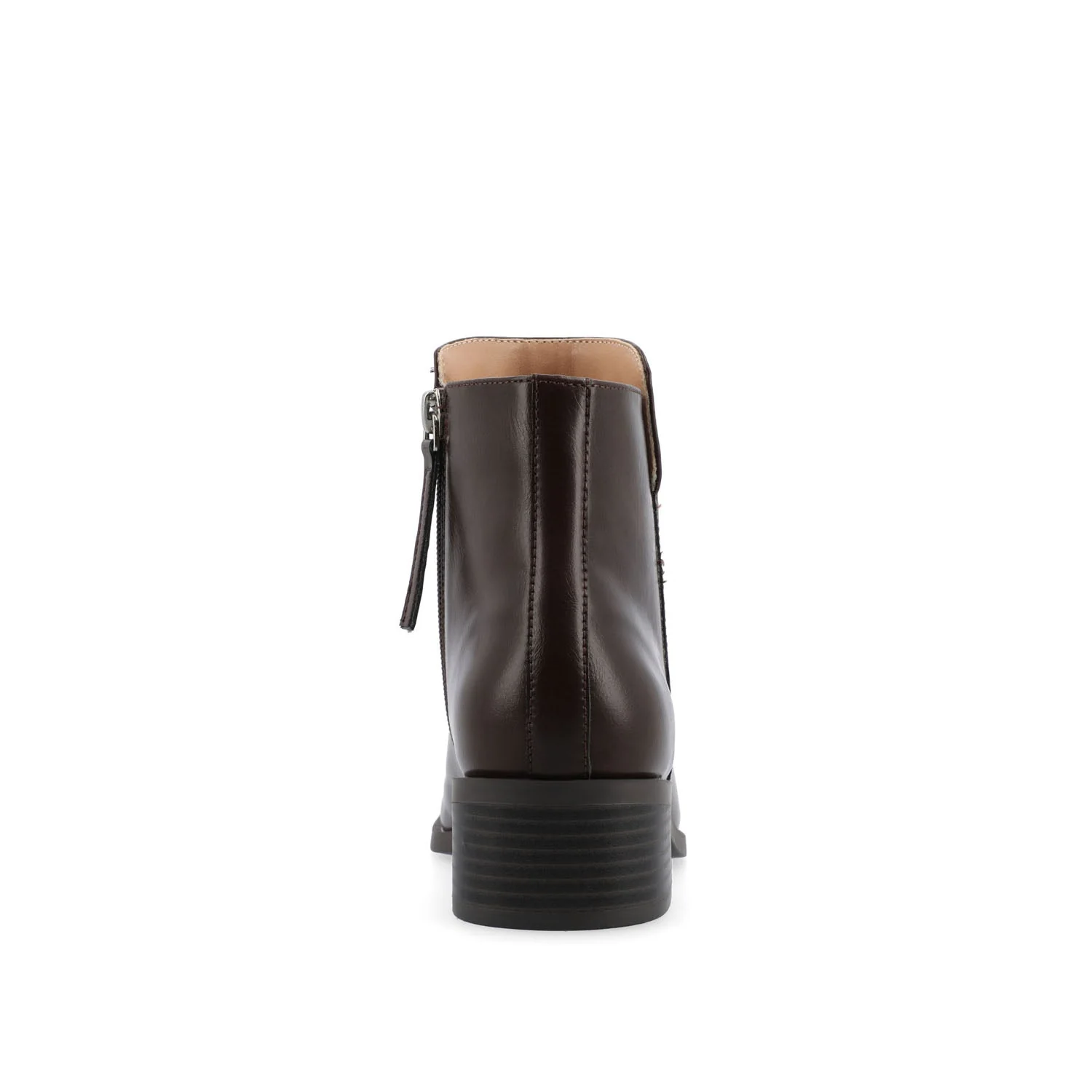 CAPPRI SQUARE TOE BOOTIES IN WIDE - Brown PU - Image 6