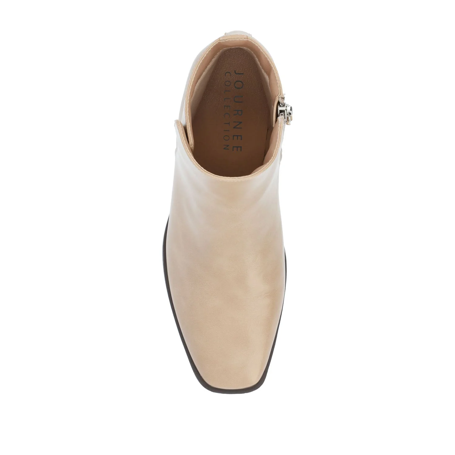 CAPPRI SQUARE TOE BOOTIES IN WIDE - Tan PU - Image 6