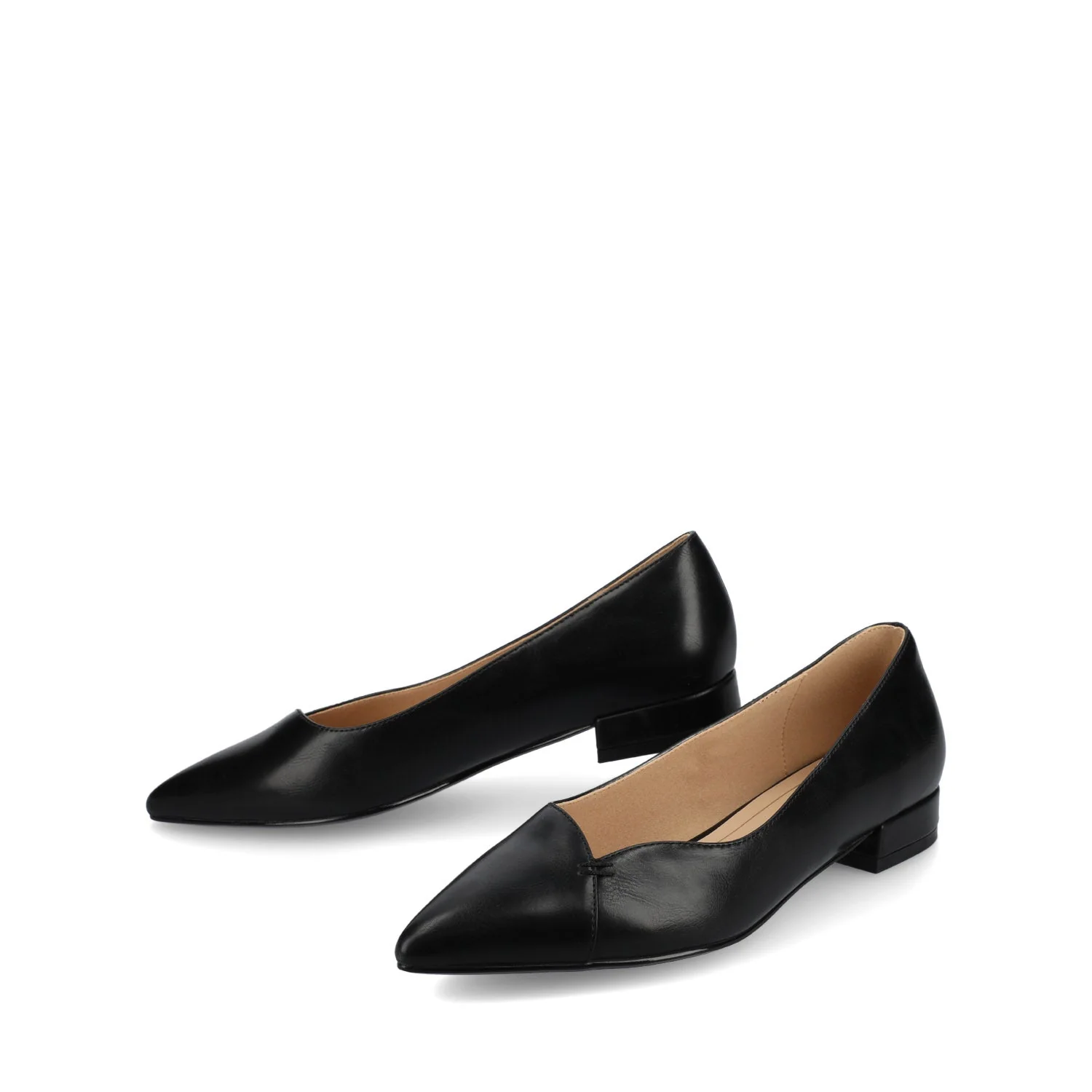 CARMIN SLIP ON DRESS FLATS - Black PU - Image 2