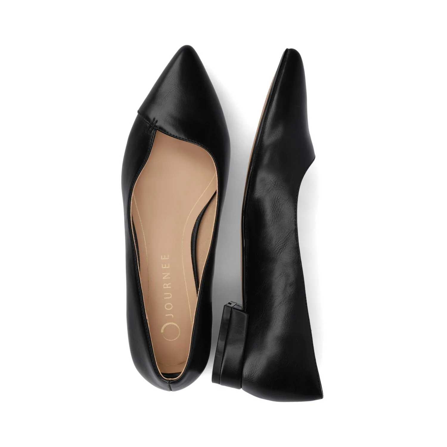 CARMIN SLIP ON DRESS FLATS - Black PU - Image 3