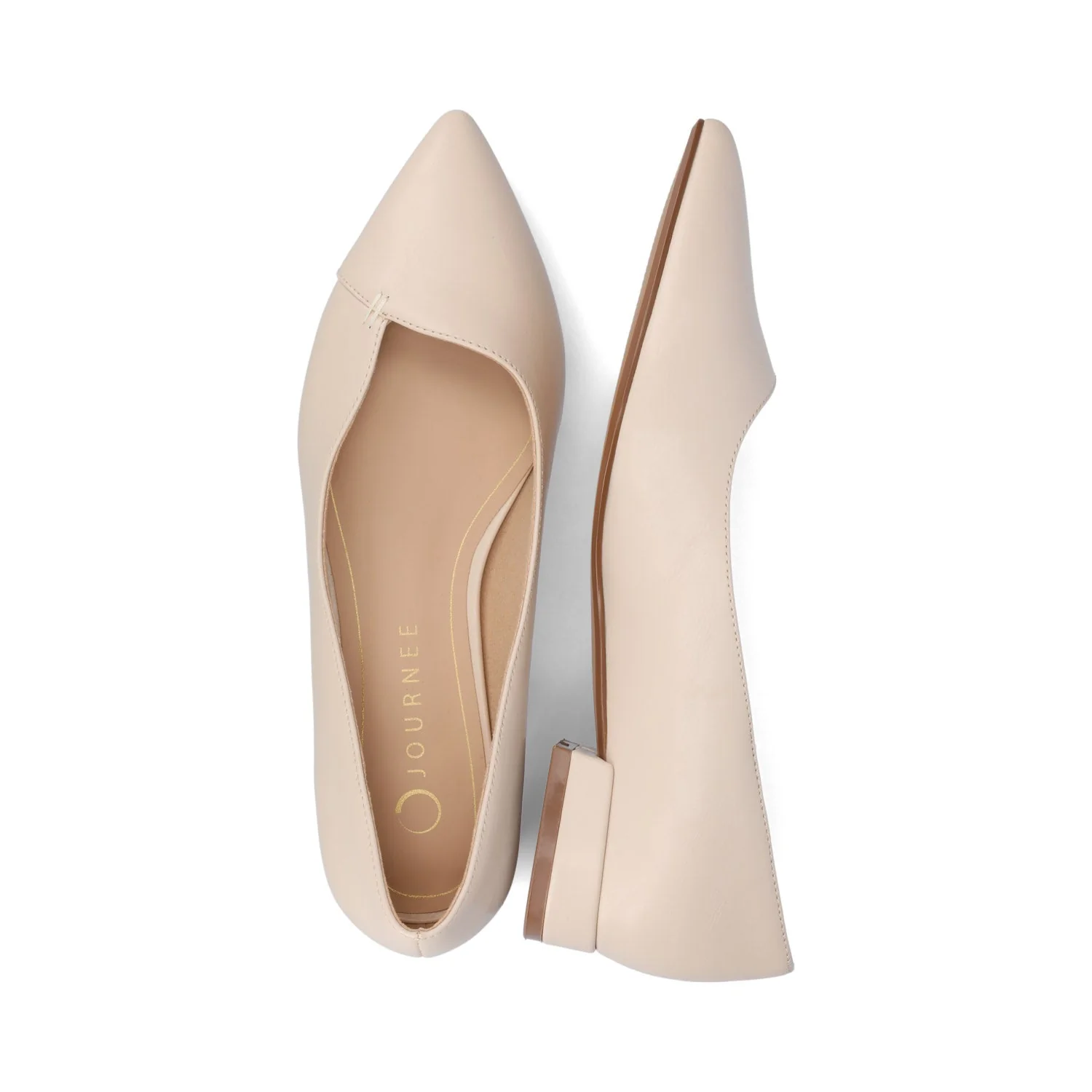 CARMIN SLIP ON DRESS FLATS - Bone PU - Image 3