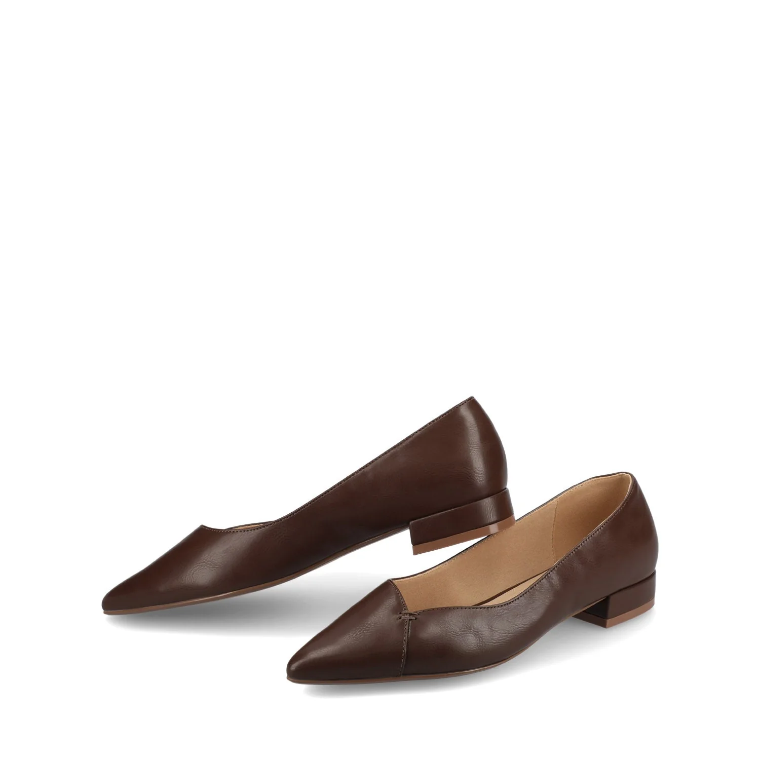 CARMIN SLIP ON DRESS FLATS - Chocolate PU - Image 2
