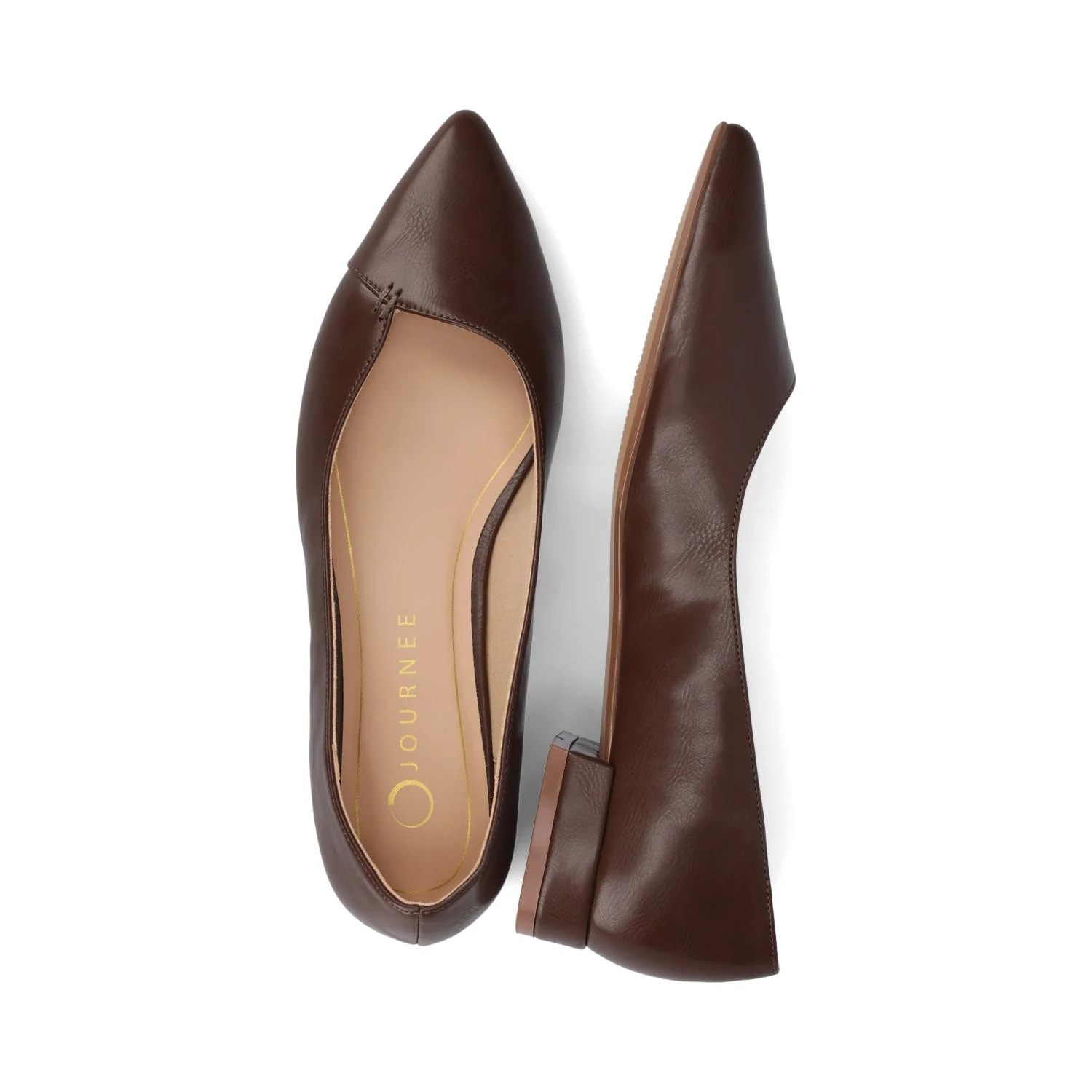 CARMIN SLIP ON DRESS FLATS - Chocolate PU - Image 3