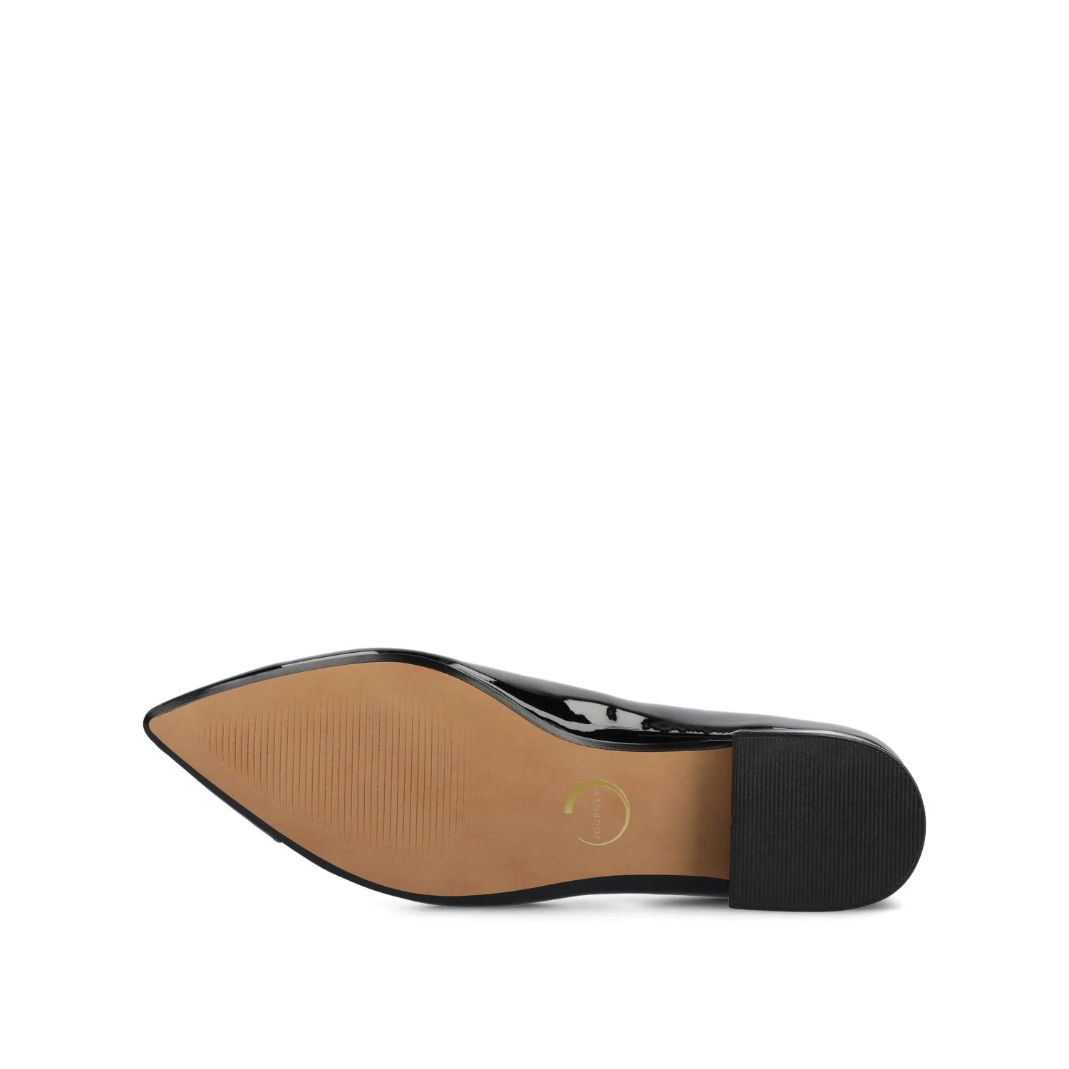 CARMIN SLIP ON DRESS FLATS IN WIDE - Black Patent - Image 5