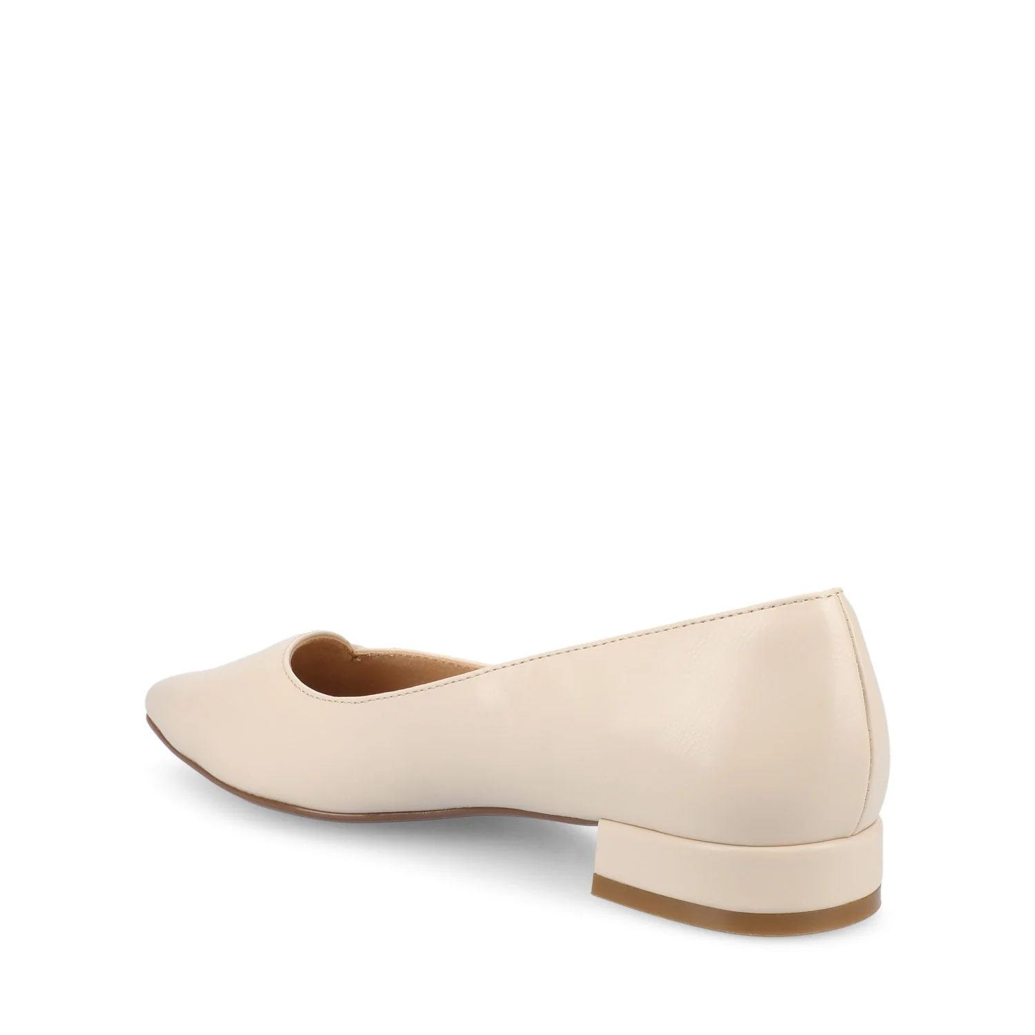 CARMIN SLIP ON DRESS FLATS IN WIDE - Bone PU - Image 4