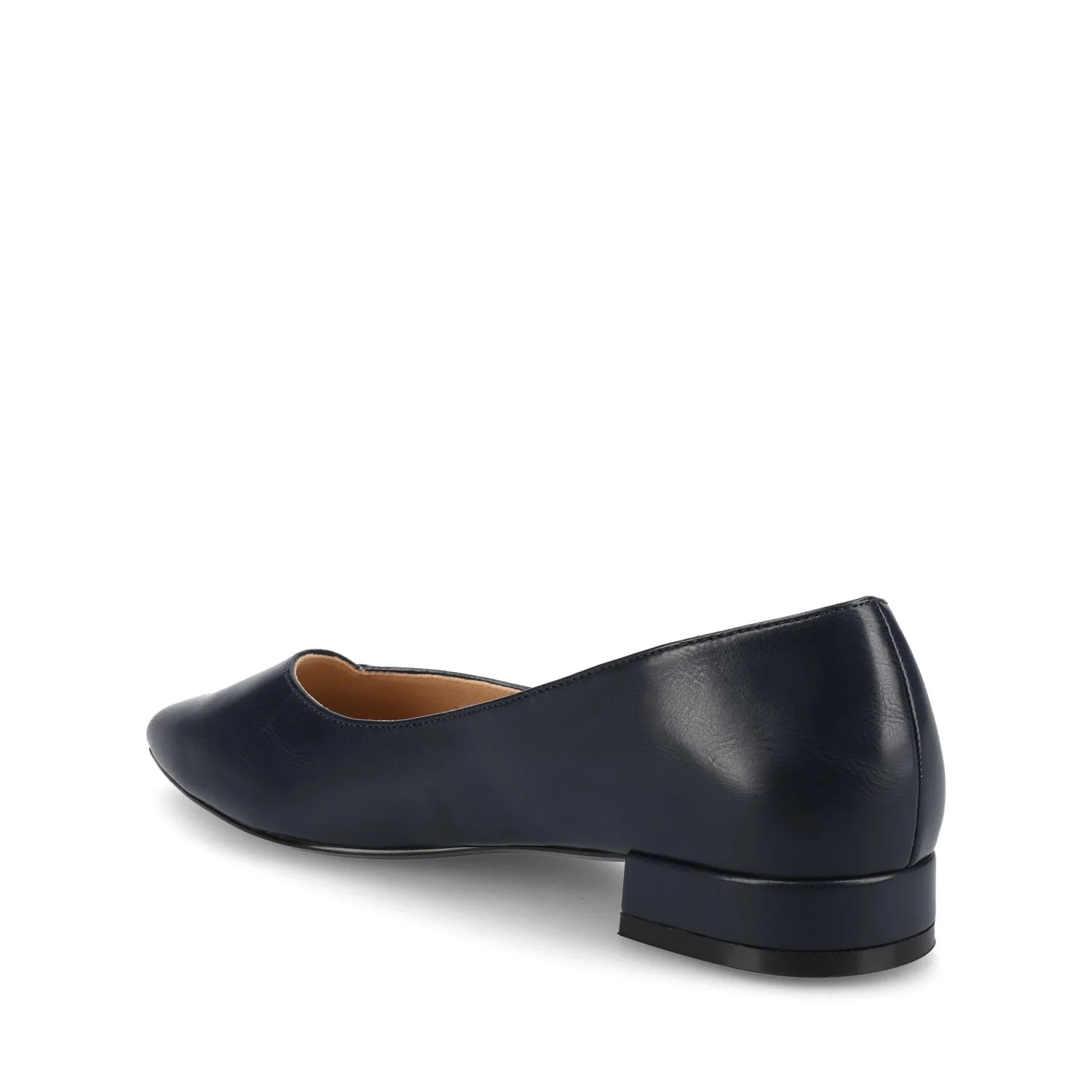CARMIN SLIP ON DRESS FLATS IN WIDE - Navy PU - Image 4