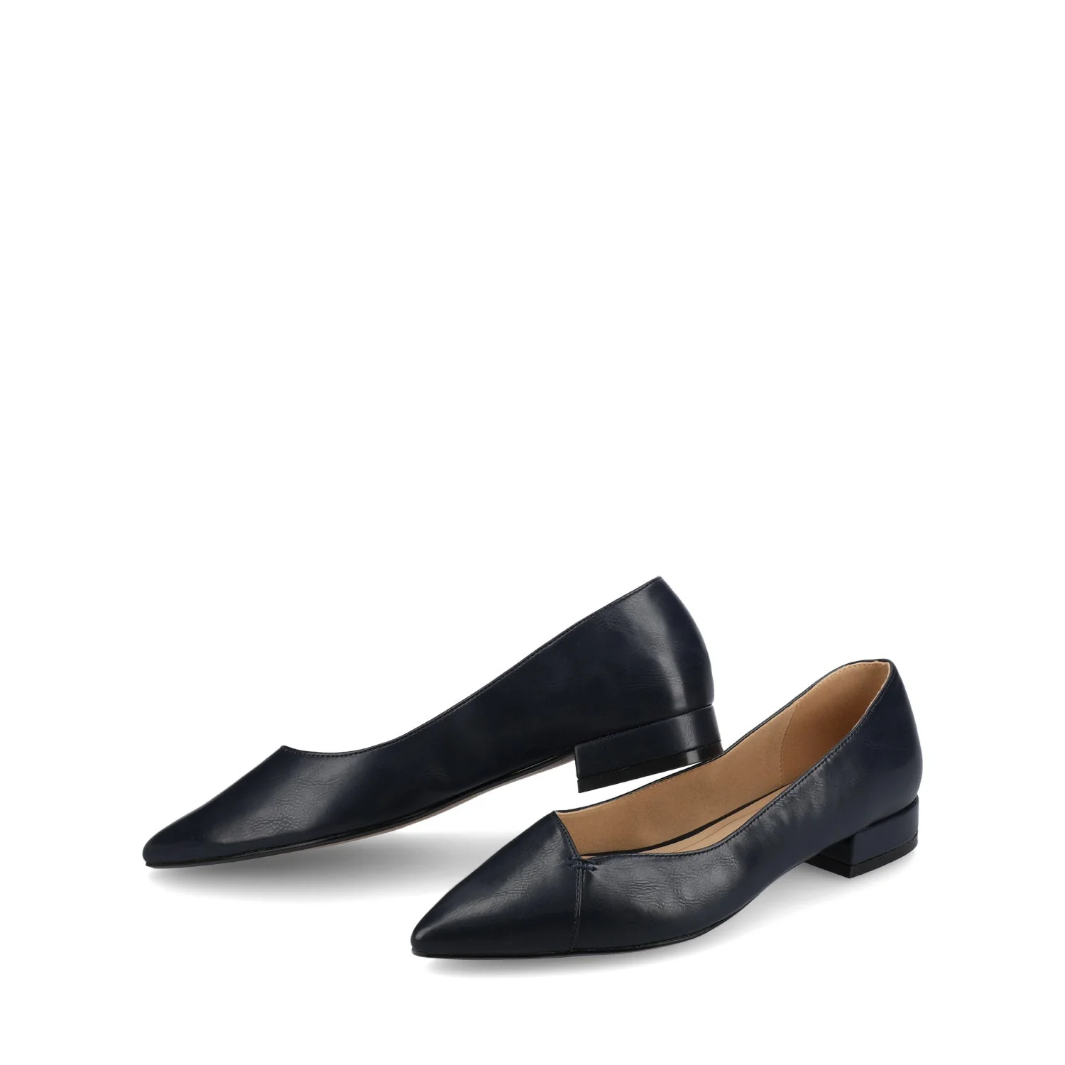 CARMIN SLIP ON DRESS FLATS - Navy PU - Image 2