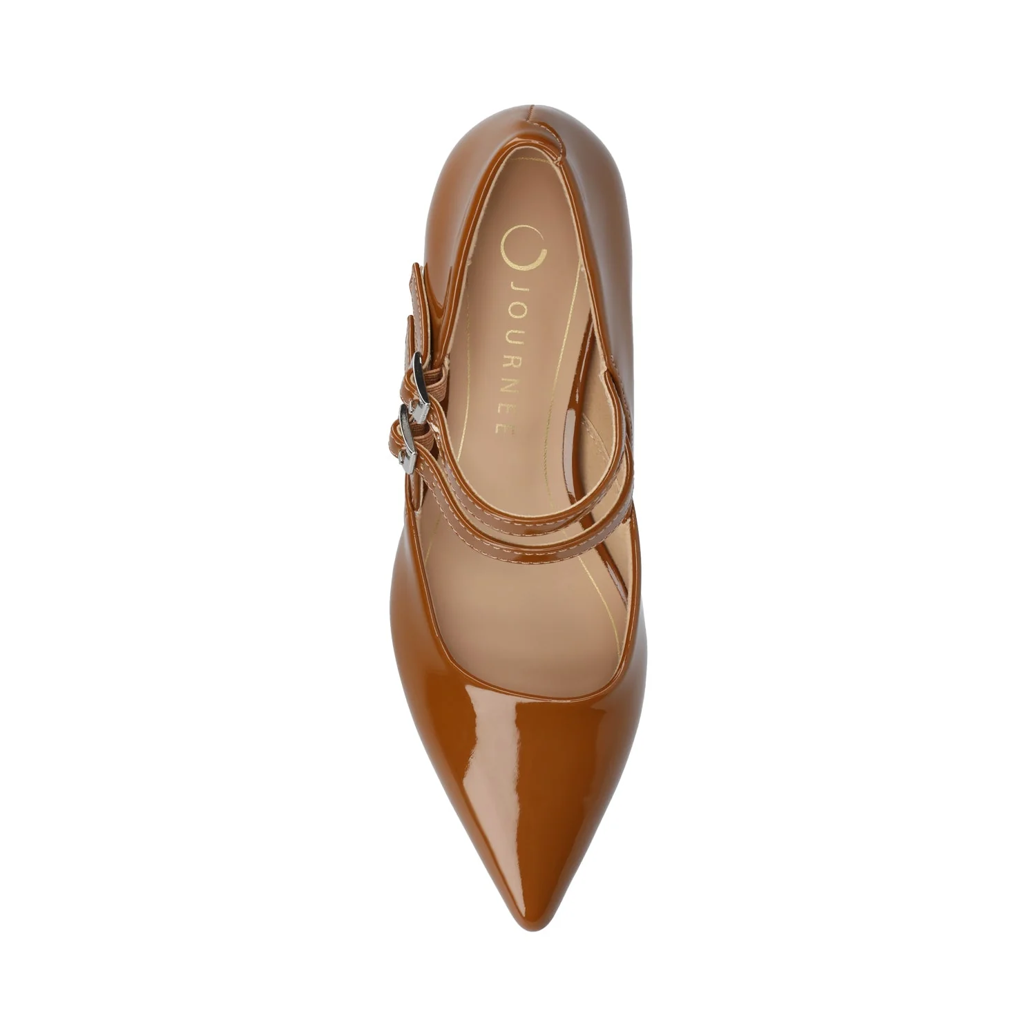 CARNATION MARY JANE PUMPS IN WIDE - Cognac - Image 4