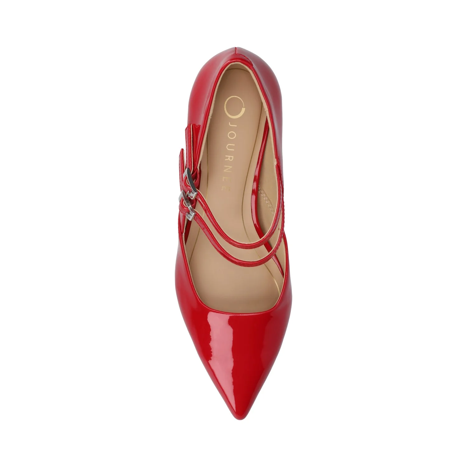 CARNATION MARY JANE PUMPS IN WIDE - Red - Image 4