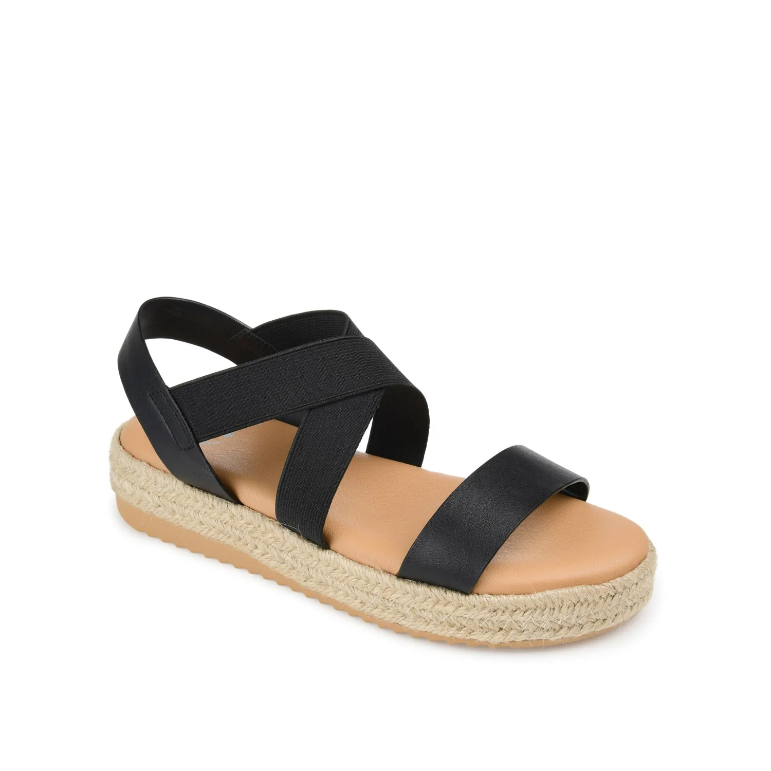 CAROLINE ESPADRILLE PLATFORM SANDALS - Black - Image 2