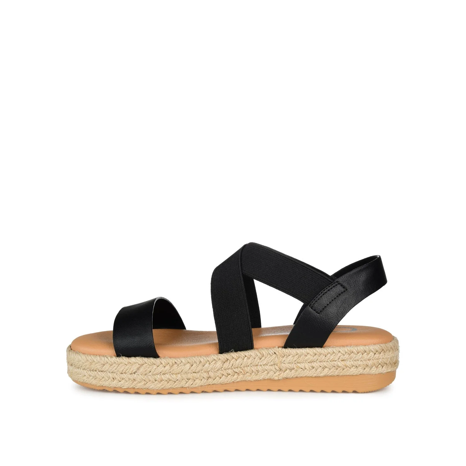 CAROLINE ESPADRILLE PLATFORM SANDALS - Black - Image 3