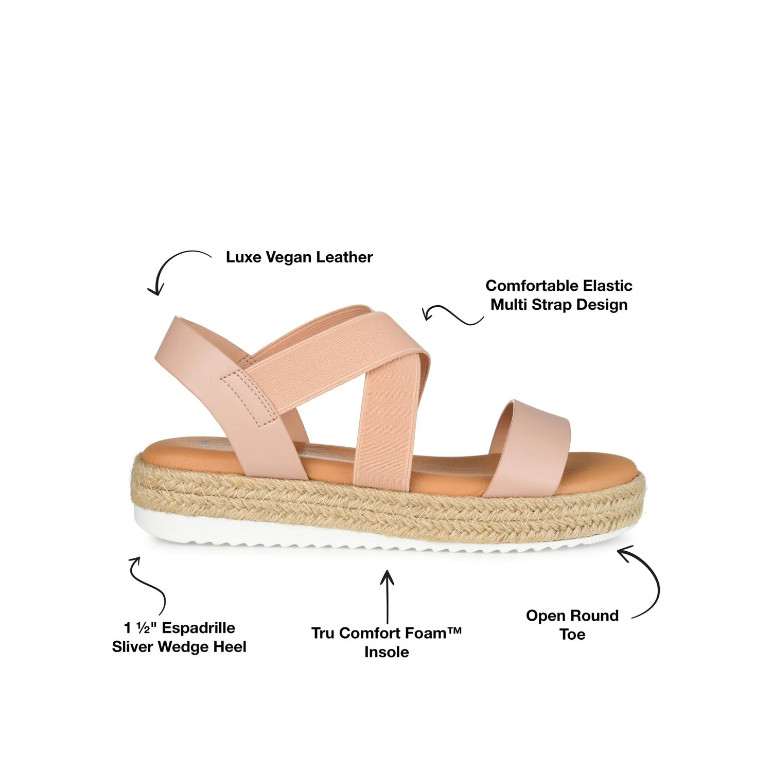 CAROLINE ESPADRILLE PLATFORM SANDALS - Blush - Image 9